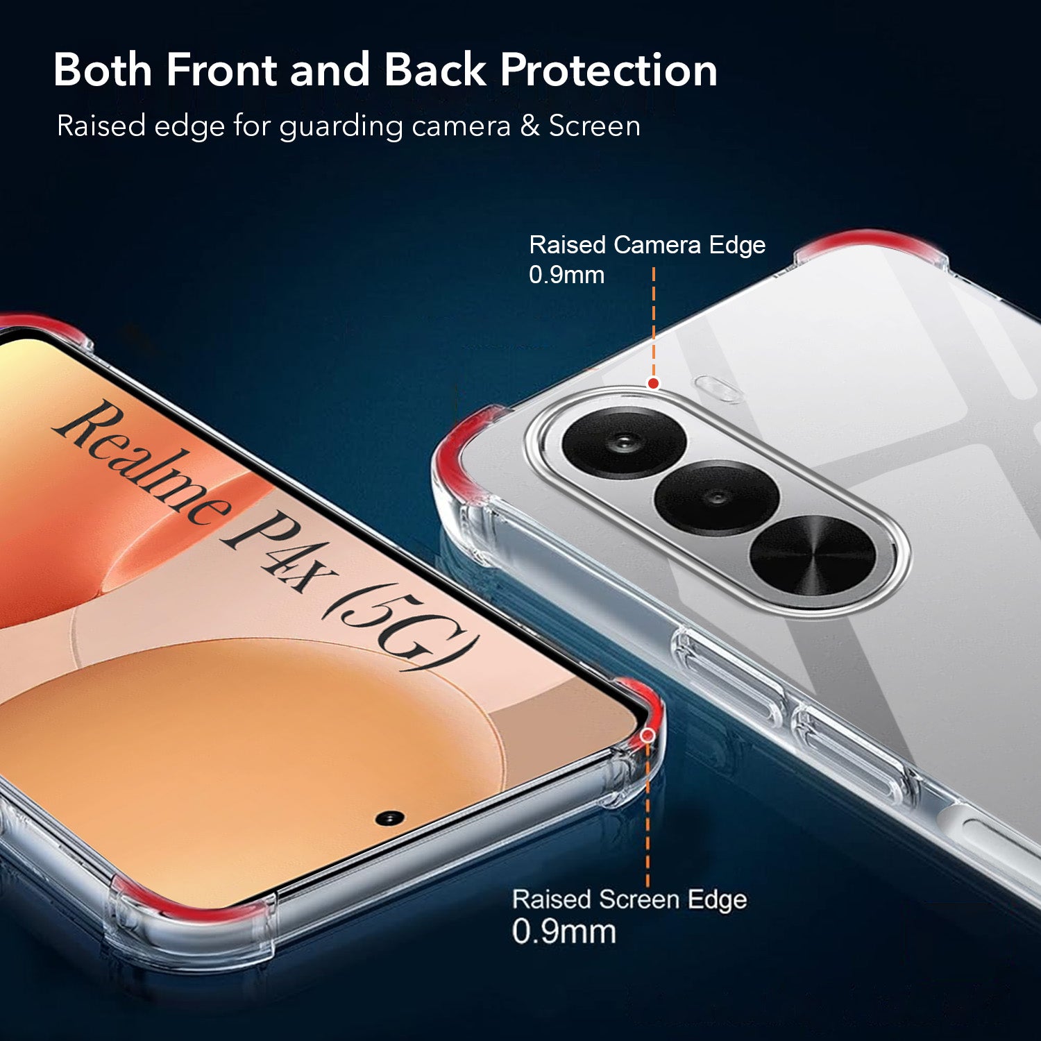 For Realme P4x Back Cover Shockproof Crystal-Clear (Drop & Camera Protection | Hard Polycarbonate)