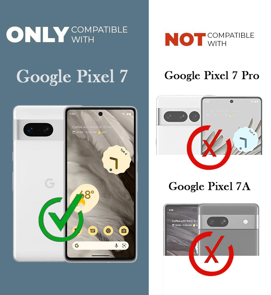 For Google Pixel 7 Back Cover Case Lifetime Anti-Yellow Clear (Sleek Hard Crystal | Shockproof and Camera Protection)