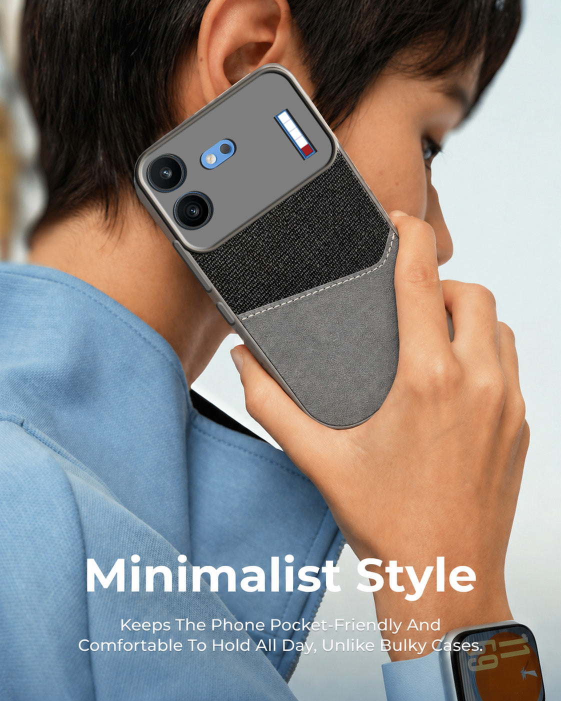 For Nothing Phone 4B 5G Back Cover Case (Dual PU Leather Stitch | Professional Minimalist | Soft and Flexible)