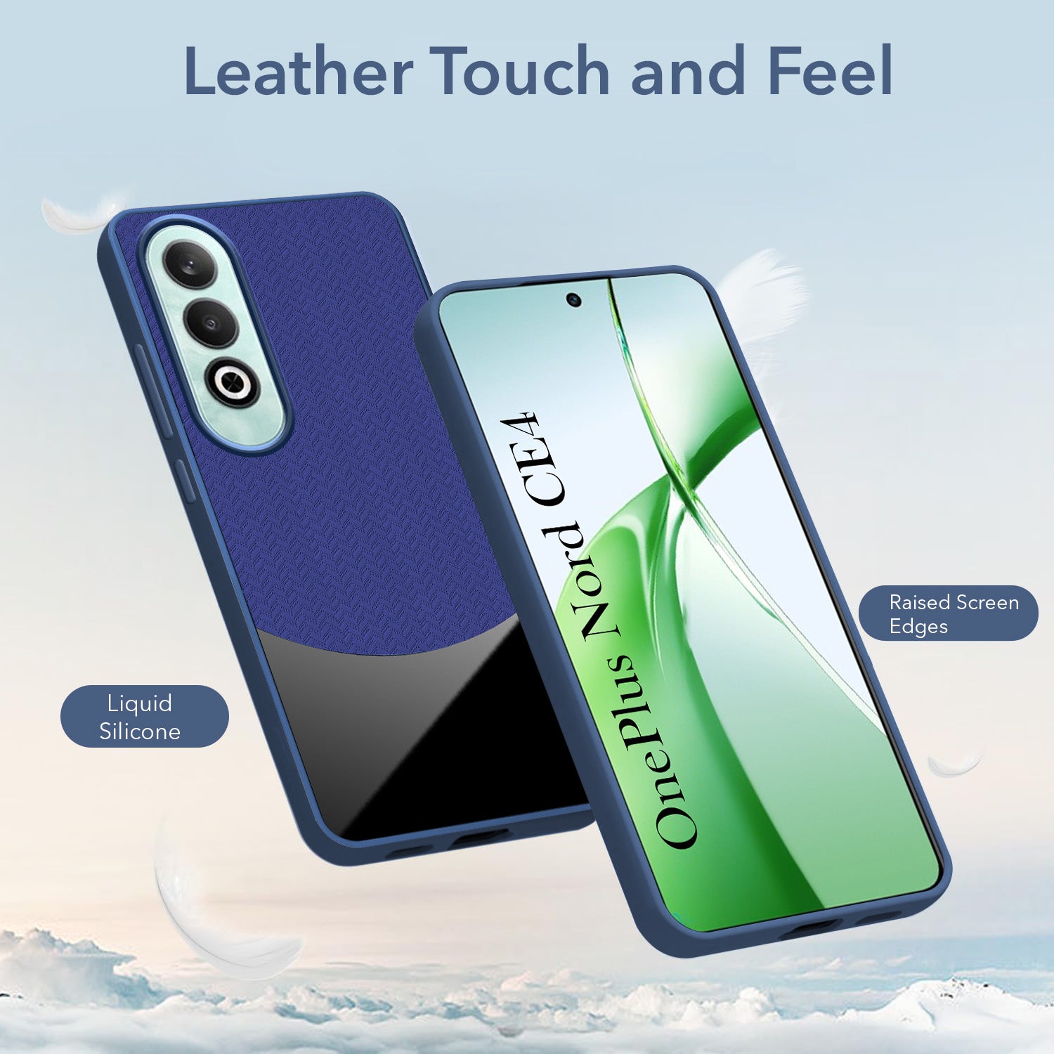 For Oneplus Nord CE 4 Back Cover Case (Elegant PU Leather Finish | Premium Minimalist Professional | Camera Protection Bump)