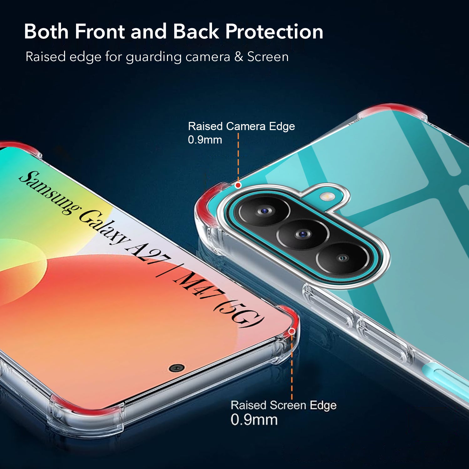 For Samsung Galaxy A27 5G |M47 5G Back Cover Shockproof Crystal-Clear (Drop & Camera Protection | Hard Polycarbonate)