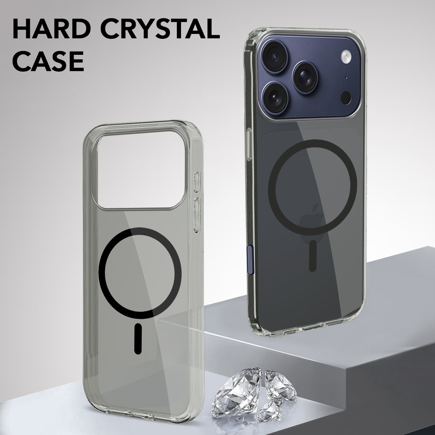 For iPhone 17 Pro | iPhone 18 Pro Back Cover Case Lifetime Anti-Yellow MagSafe Compatible Clear (Sleek Hard Crystal | Camera Protection and Shockproof)