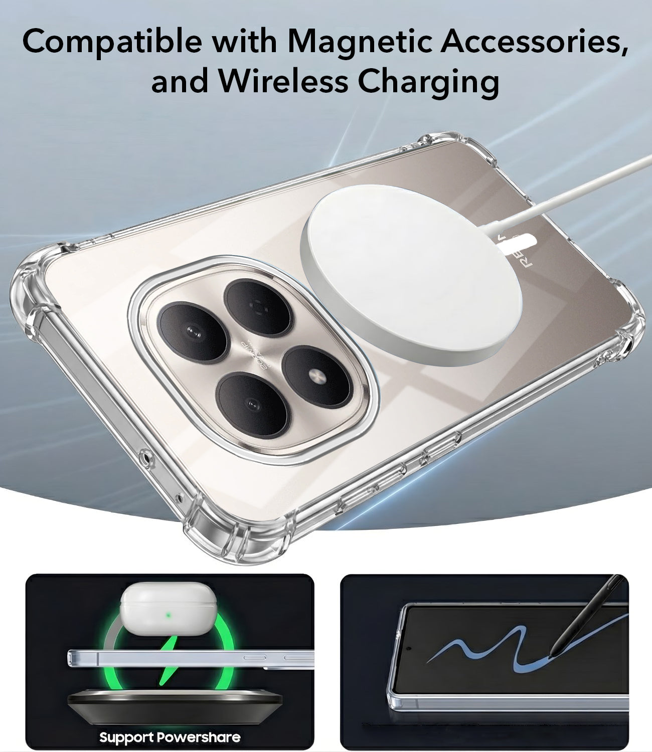 For Xiaomi Redmi Note 15 Pro 5G Back Cover Shockproof Crystal-Clear (Magsafe Wireless Support | Drop & Camera Protection | Hard Polycarbonate)