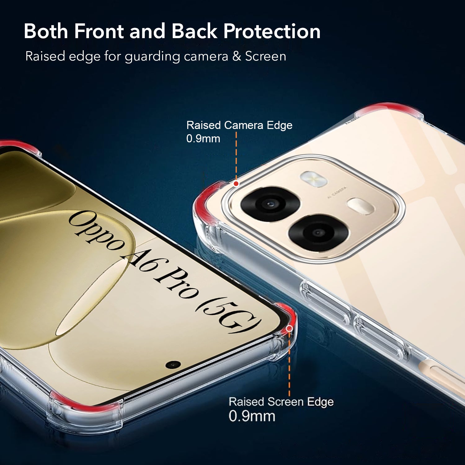For Oppo A6 Pro Back Cover Shockproof Crystal-Clear (Drop & Camera Protection | Hard Polycarbonate)