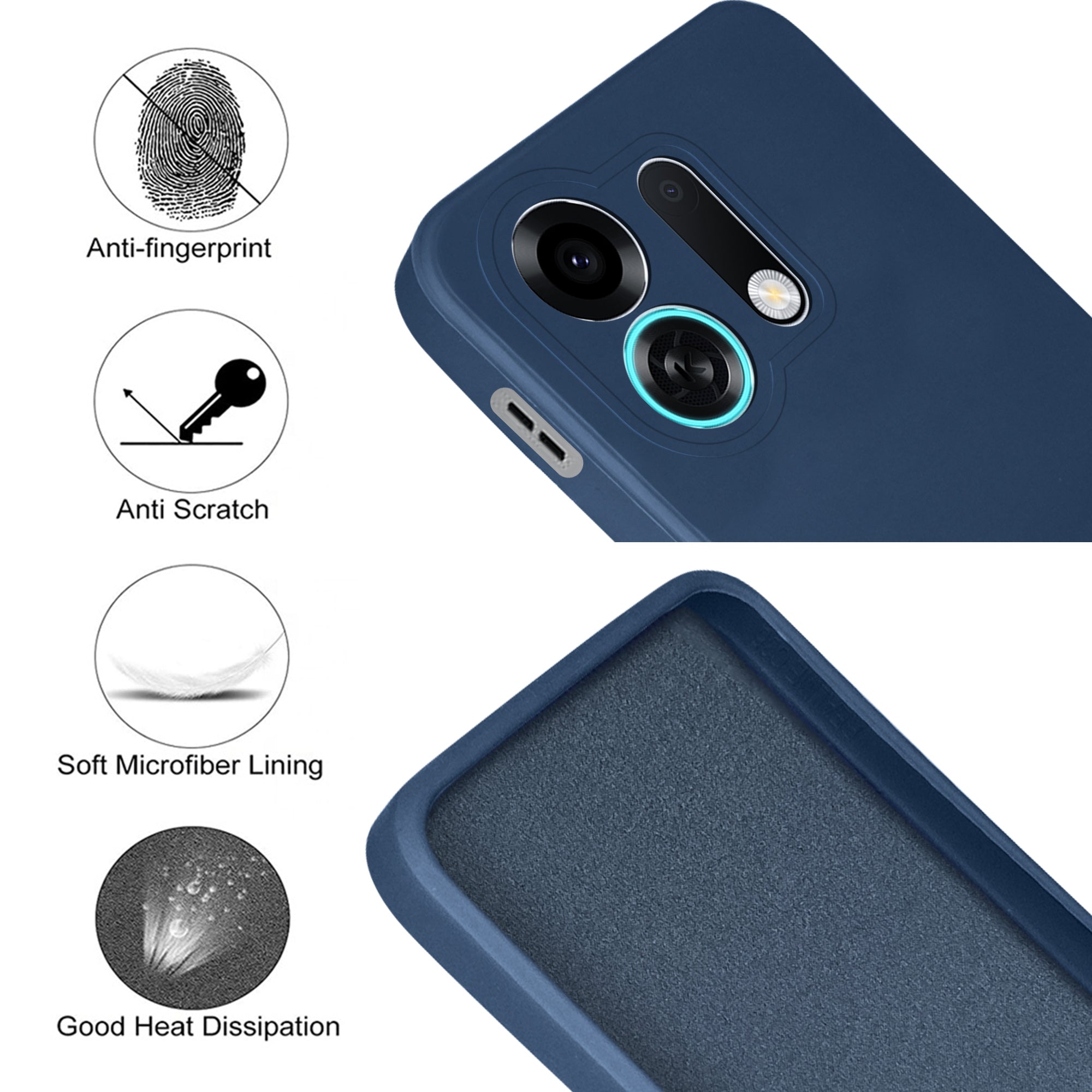 For Oppo K13 Turbo | Oppo K13 Turbo Pro Back Cover Case (Matte Finish Silicone with Inside Fiber cloth)