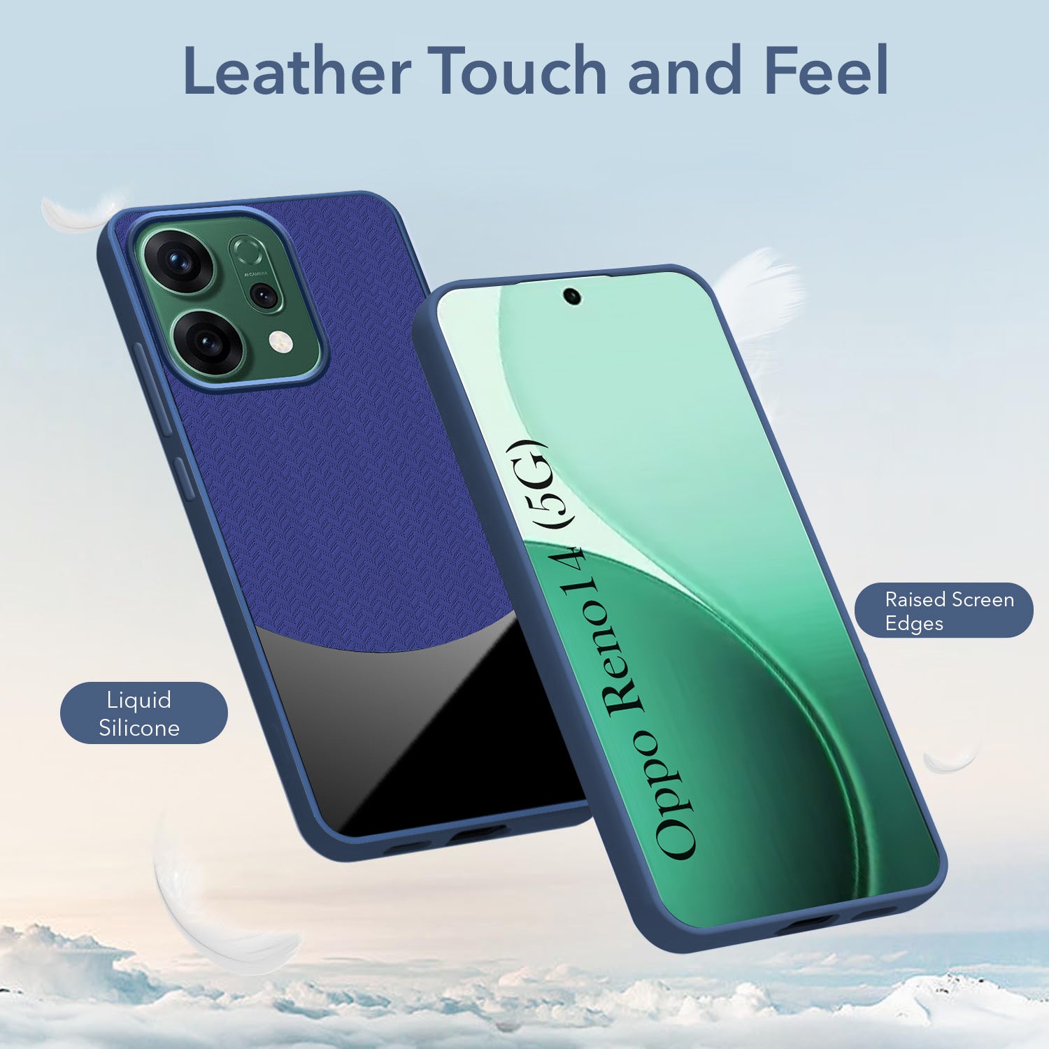For Oppo Reno14 5G | Oppo Reno 14 5G Silicone Finish Back Cover Case (Premium Minimalist Professional Feel | Camera Protection Bump)