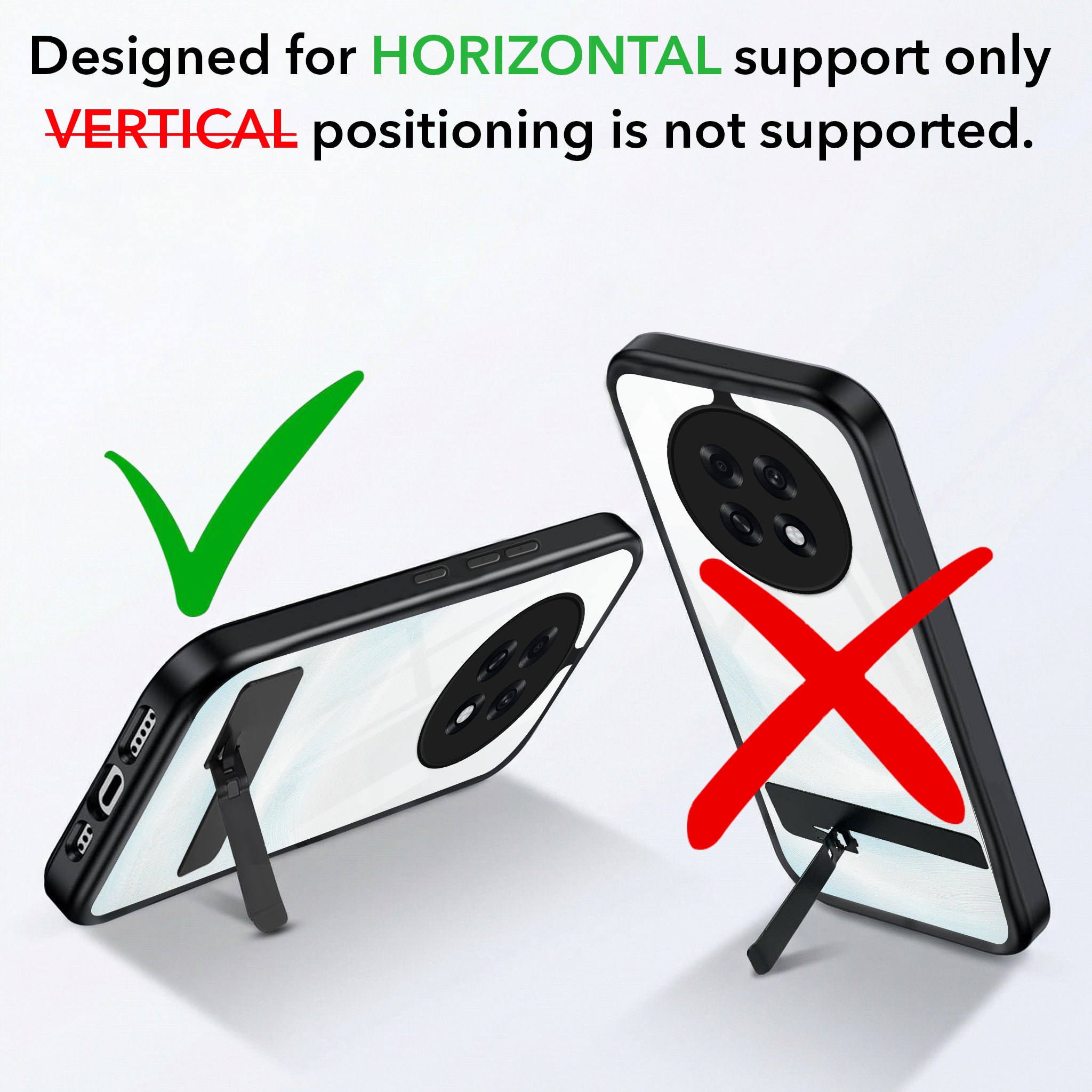 For Oppo F31 Pro Plus Back Cover Case (Built-in Stand | Lifetime Anti Yellow | Kickstand Shockproof | Camera Protection | MagSafe Compatible)