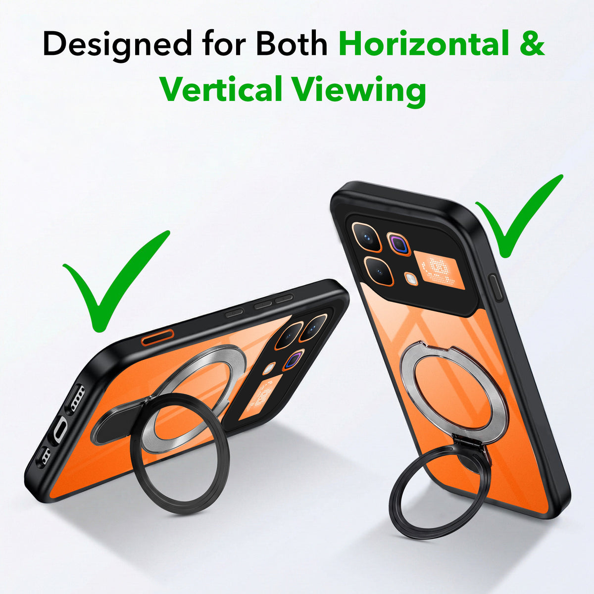For Infinix Note 60 Pro 5G Back Cover Case (Kick Stand Ring Holder | Life time Anti Yellow | Camera Protection)