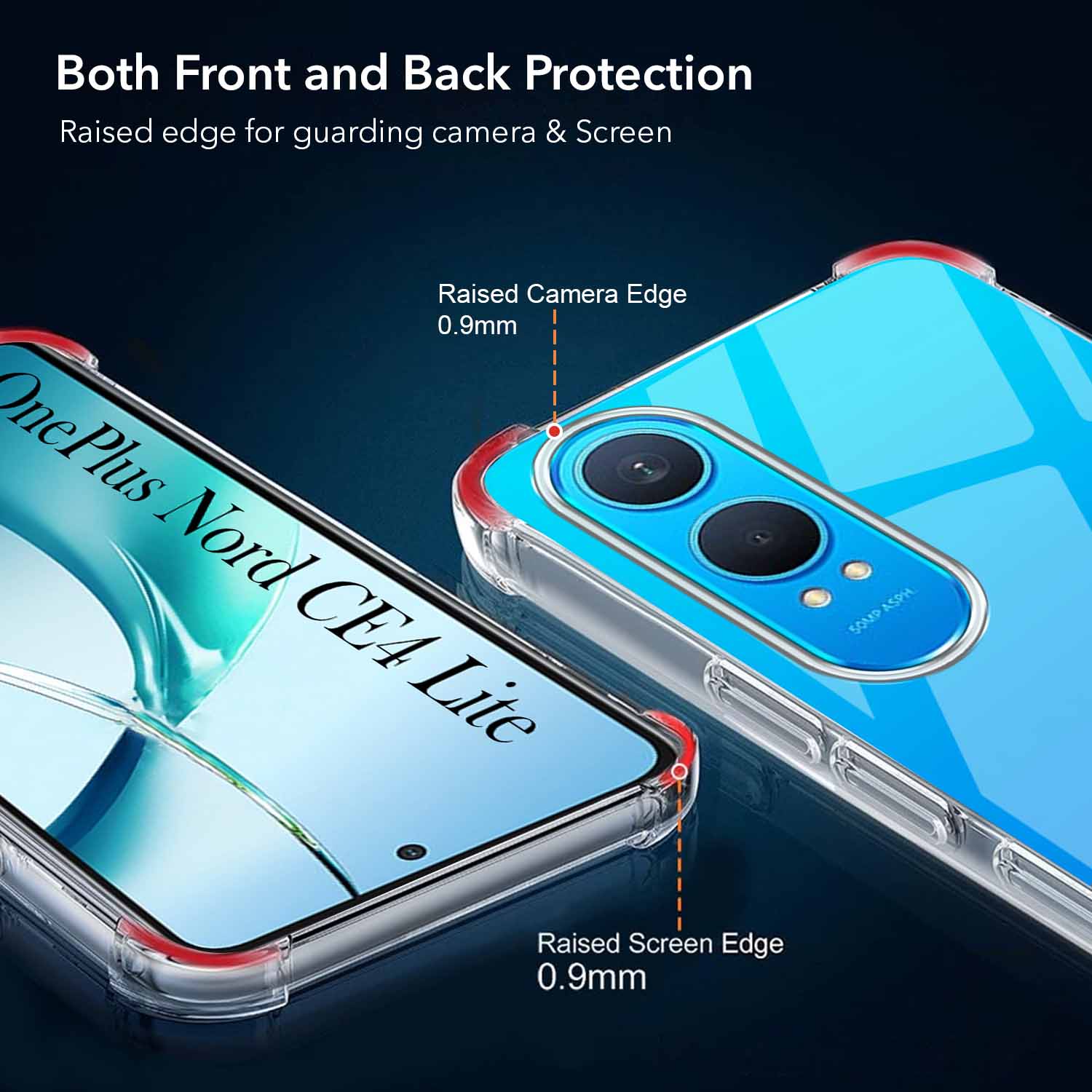 For OnePlus Nord CE 4 Lite Back Cover Case Crystal-Clear Shockproof | Drop & Camera Protection | Hard Polycarbonate)