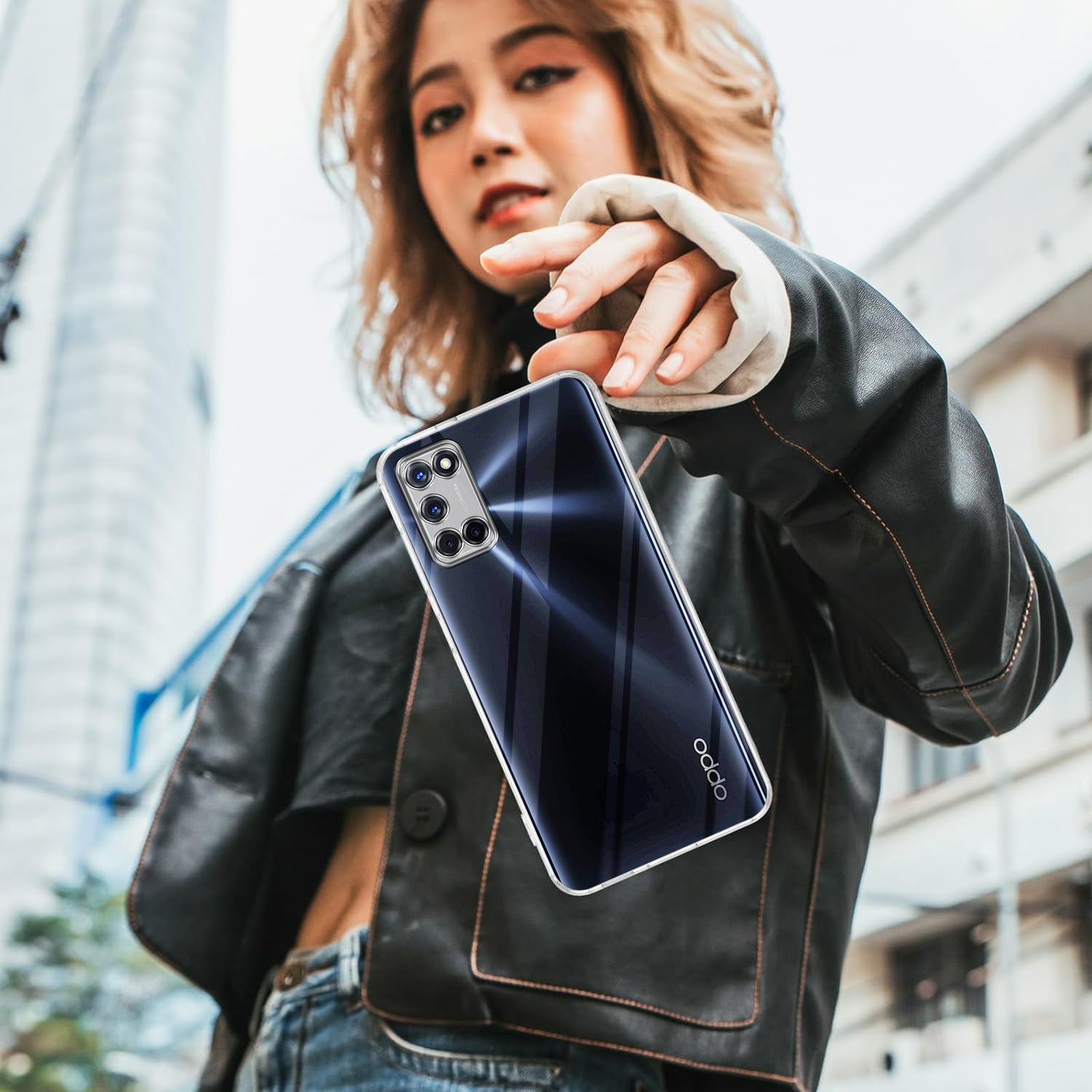 For Oppo A92 Back Cover ( Silicone Clear Shockproof Case with Camera Protection | Soft and Flexible | Transparent)