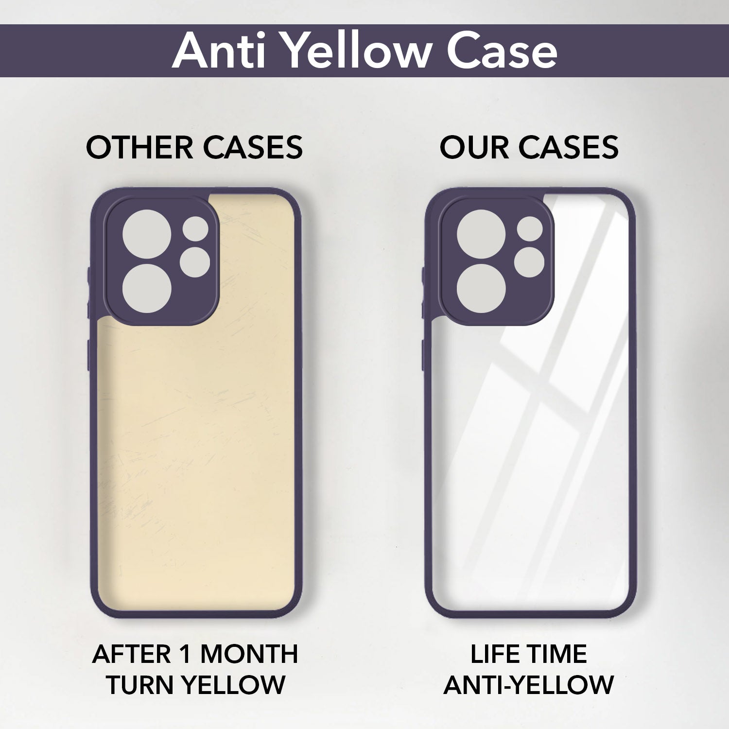 For Oppo Reno15 Pro Mini 5G | Oppo Reno 15 Pro Mini 5G Back Cover Case Ultra-Hybrid (Lifetime Anti Yellow | Anti Scratch | Crystal Clear Shockproof)