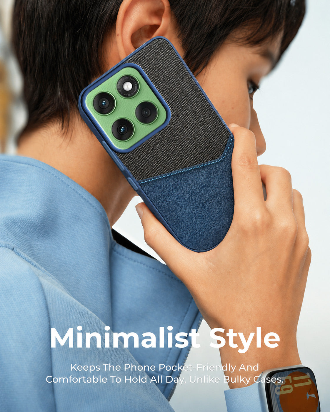 For Motorola Moto Edge 60 Back Cover Case (Dual PU Leather Stitch | Professional Minimalist | Soft and Flexible)