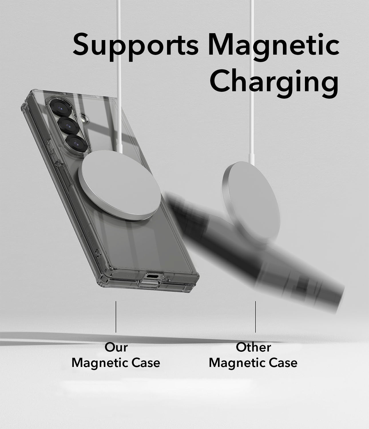For Samsung Galaxy Z Fold 8 Ultra Back Cover Case Crystal Clear Lifetime Anti-Yellow (Magnetic Charging Support | Sleek Crystal Clear)