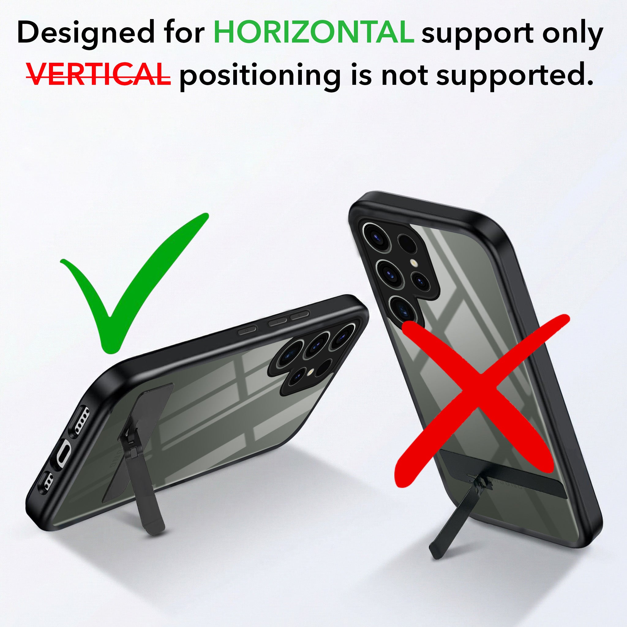 For Samsung Galaxy S23 Ultra Back Cover Case (Built-in Stand | Lifetime Anti Yellow | Kickstand Shockproof | Camera Protection | MagSafe Compatible)