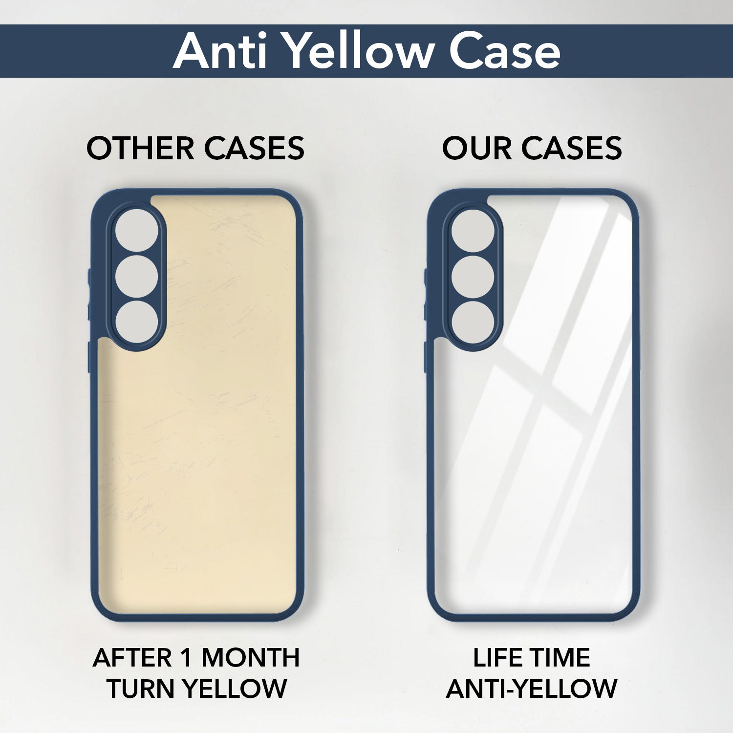 For Vivo V70 FE 5G Back Cover Case Ultra-Hybrid (Lifetime Anti Yellow | Anti Scratch | Crystal Clear Shockproof)