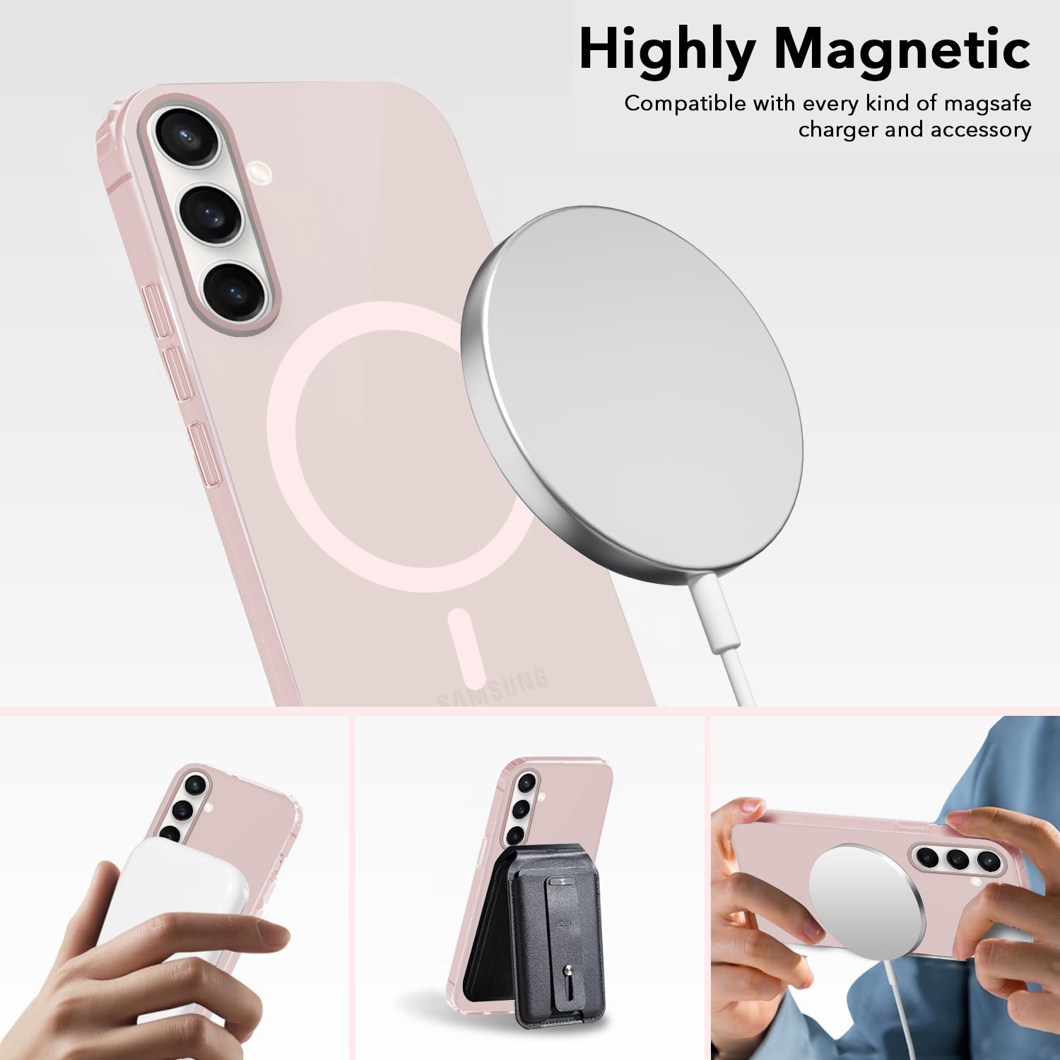 For Samsung Galaxy S23 FE 5G Back Cover Case (Frosted Matte Feel | MagSafe Compatible Wireless Charging | Polycarbonate Material)