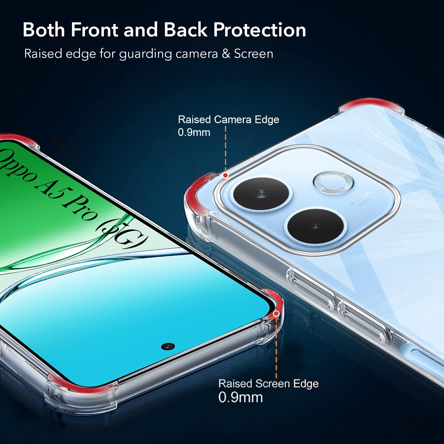 For Oppo A5 Pro Back Cover Shockproof Crystal-Clear (Drop & Camera Protection | Hard Polycarbonate)