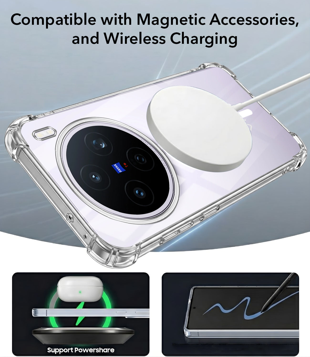 For Vivo X200T Back Cover Shockproof Crystal-Clear (Magsafe Wireless Support | Drop & Camera Protection | Hard Polycarbonate)