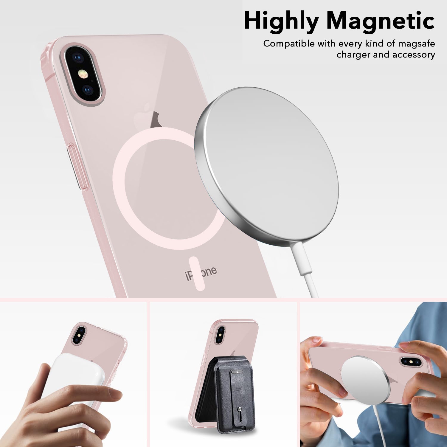 For Apple iPhone Xs Back Cover Case (Frosted Matte Feel | MagSafe Compatible Wireless Charging | Polycarbonate Material)