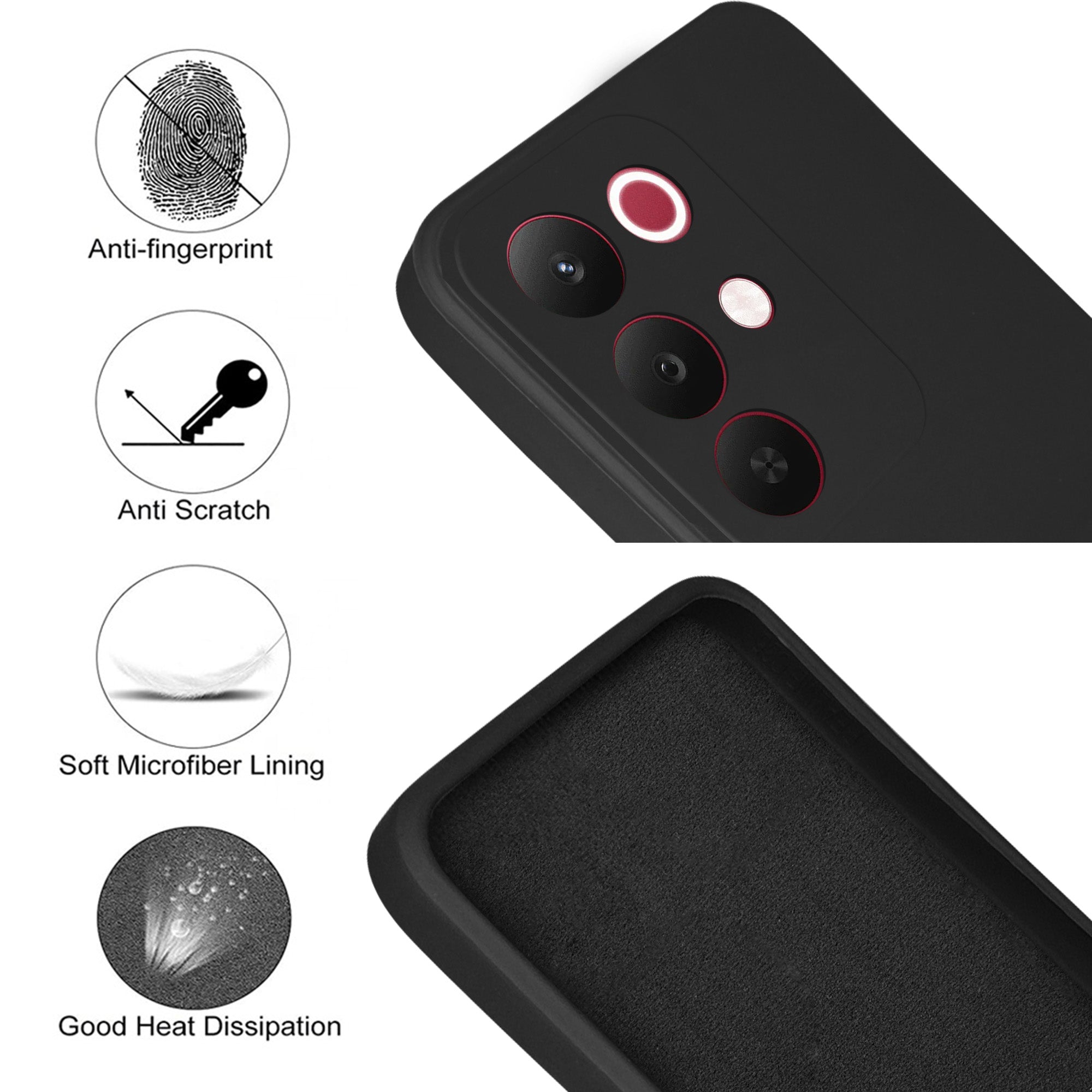 For Realme C85 5G | Realme Narzo 90x Back Cover Case (Matte Finish Silicone with Inside Fiber cloth)