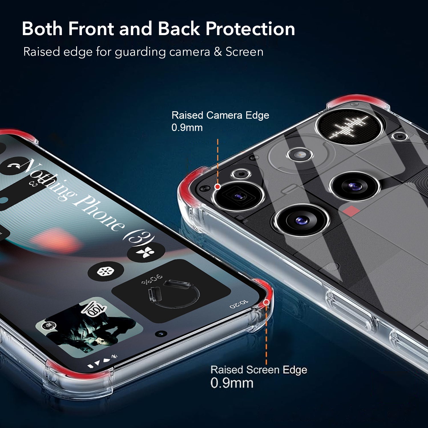 For Nothing Phone 3 Shockproof Crystal-Clear Back Cover ( Drop & Camera Protection | Hard Polycarbonate)