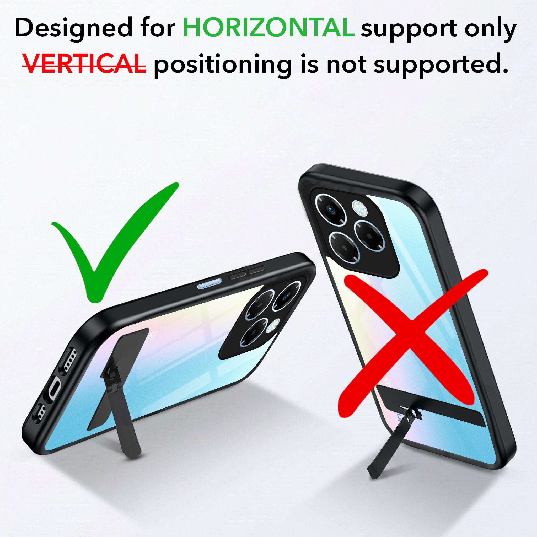 For Infinix Note 40X 5G Back Cover Case (Built-in Stand | Lifetime Anti Yellow | Kickstand Shockproof | Camera Protection | MagSafe Compatible)