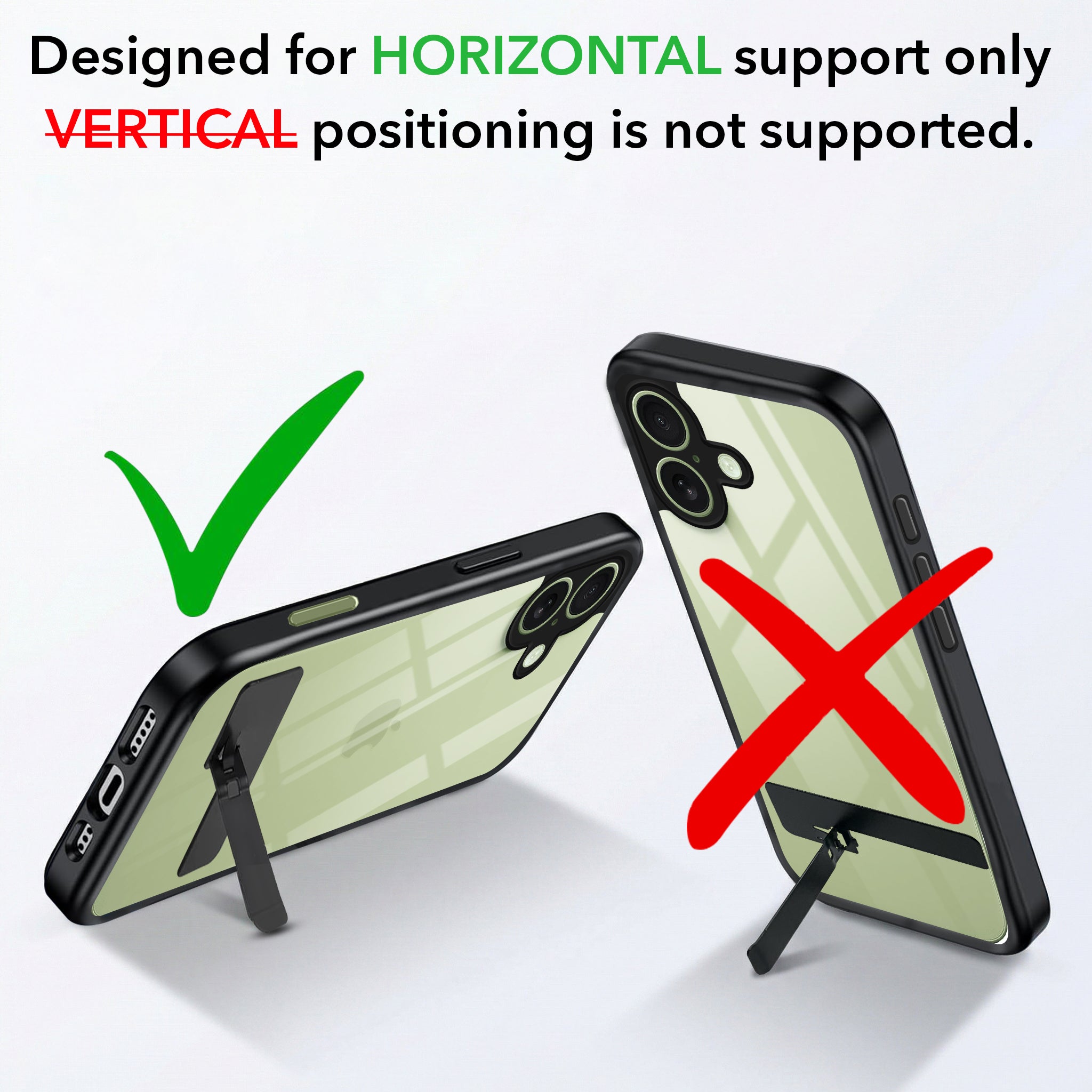 For Apple iPhone 17 Back Cover Case (Built-in Stand | Lifetime Anti Yellow | Kickstand Shockproof | Camera Protection | MagSafe Compatible)