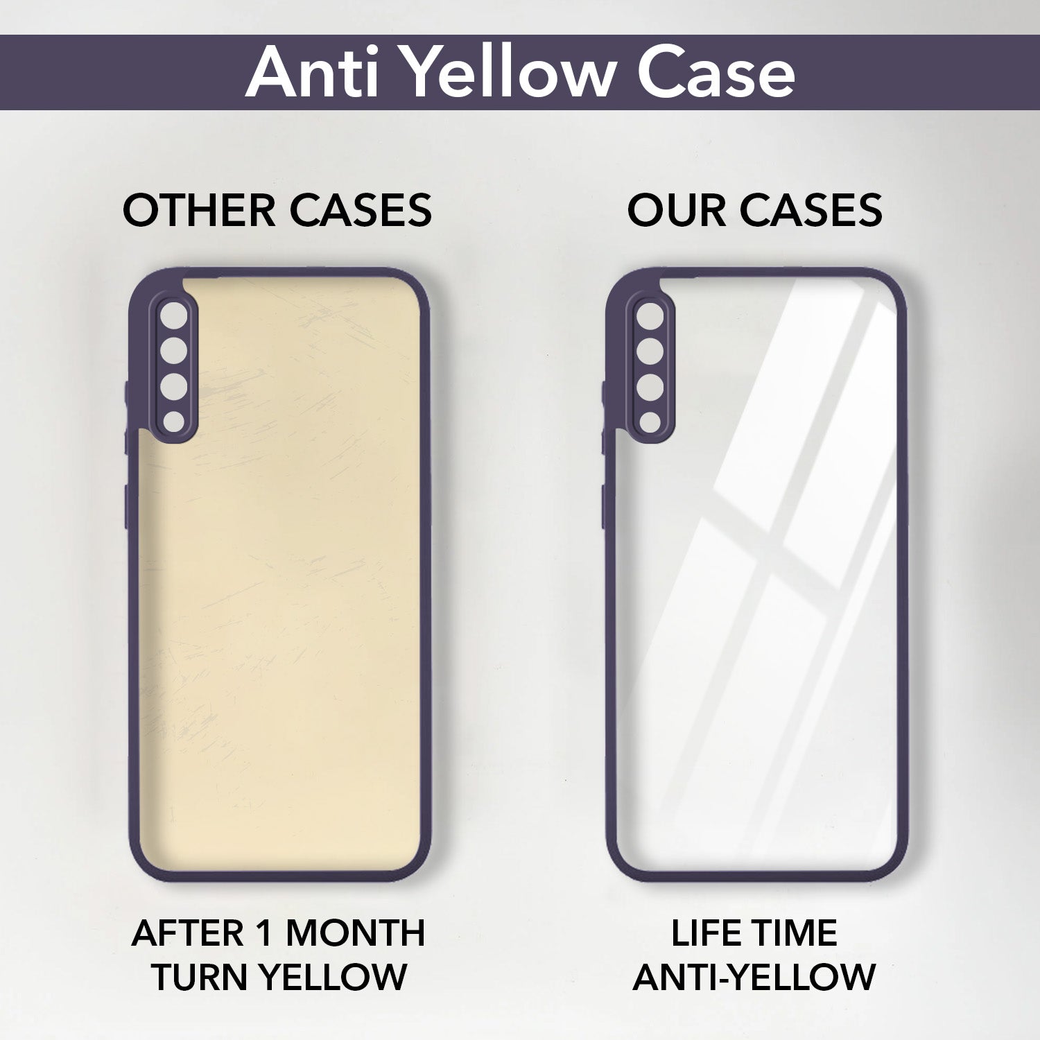 For Samsung Galaxy A50 | Galaxy A50s Back Cover Case Ultra-Hybrid (Lifetime Anti Yellow | Anti Scratch | Crystal Clear Shockproof)