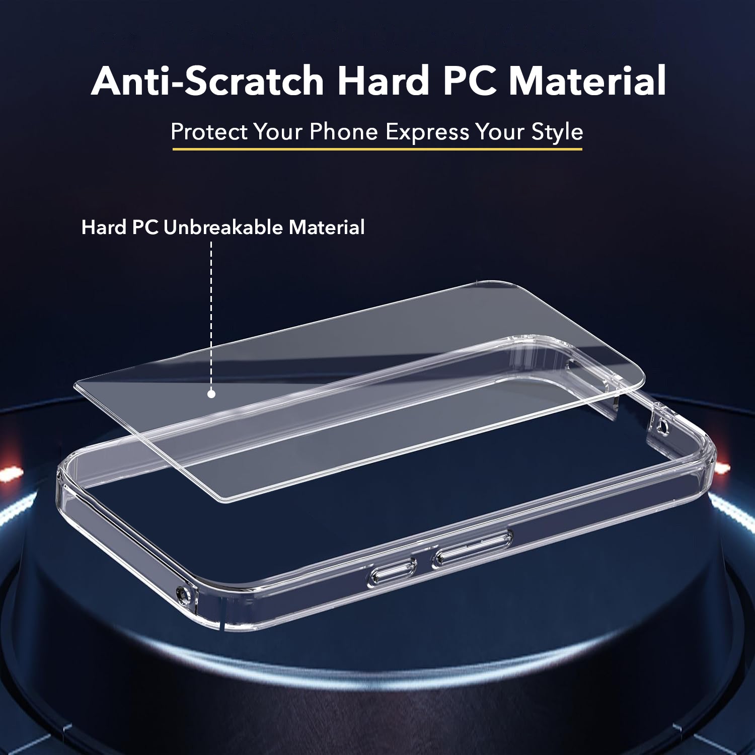 For Vivo iQOO Neo 10 Back Cover Case Lifetime Anti-Yellow Clear (Sleek Hard Crystal | Shockproof and Camera Protection