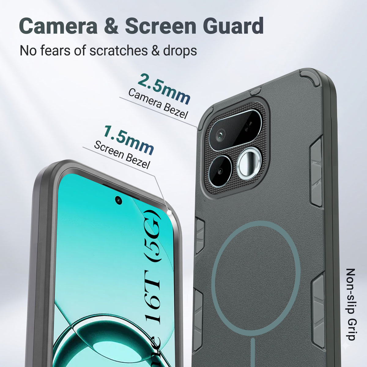 For Realme 16T 5G Back Cover Case (Slim Hybrid Armor | Shockproof Camera Protection | Rugged Dual Layer)