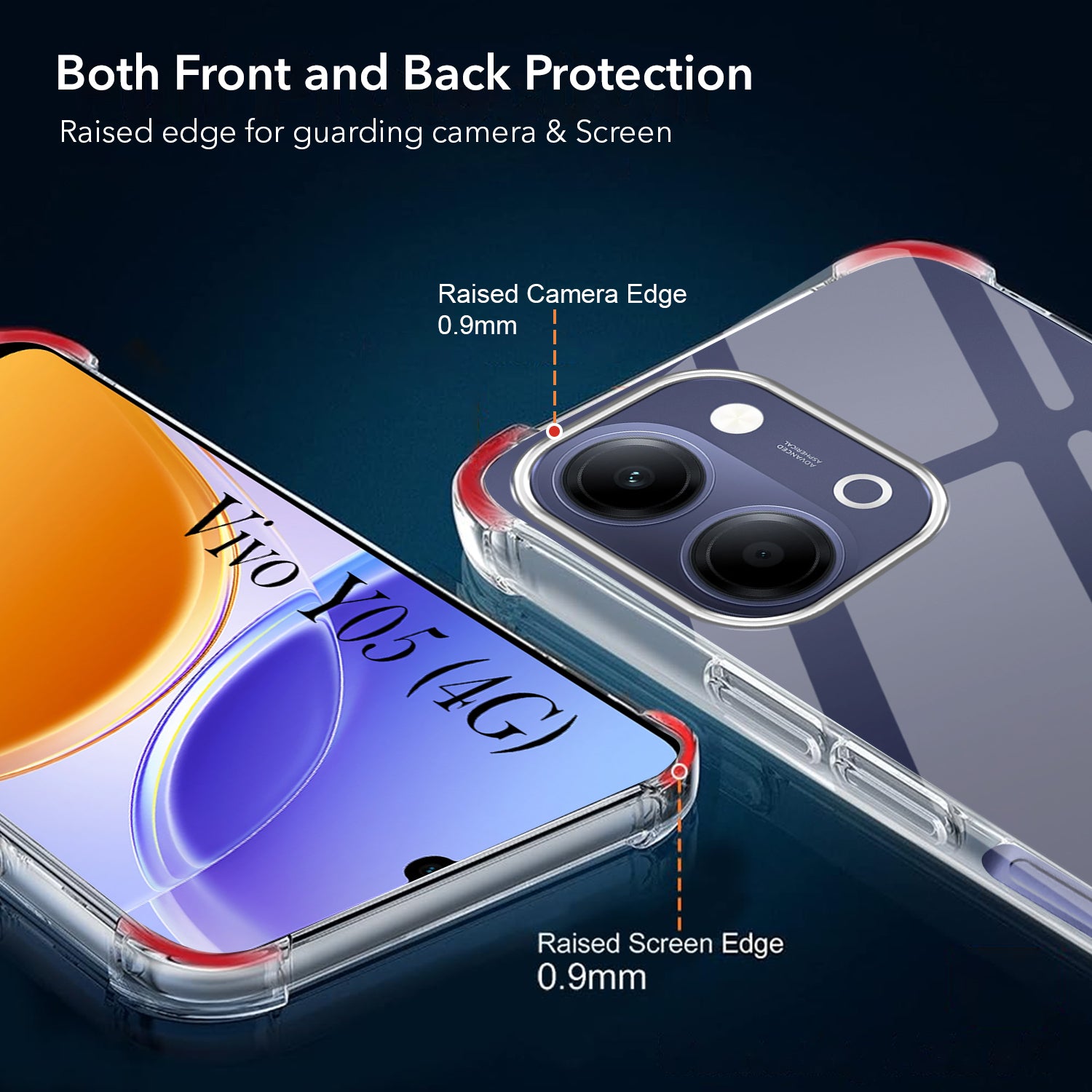 For Vivo Y05 4G Back Cover Shockproof Crystal-Clear (Drop & Camera Protection | Hard Polycarbonate)