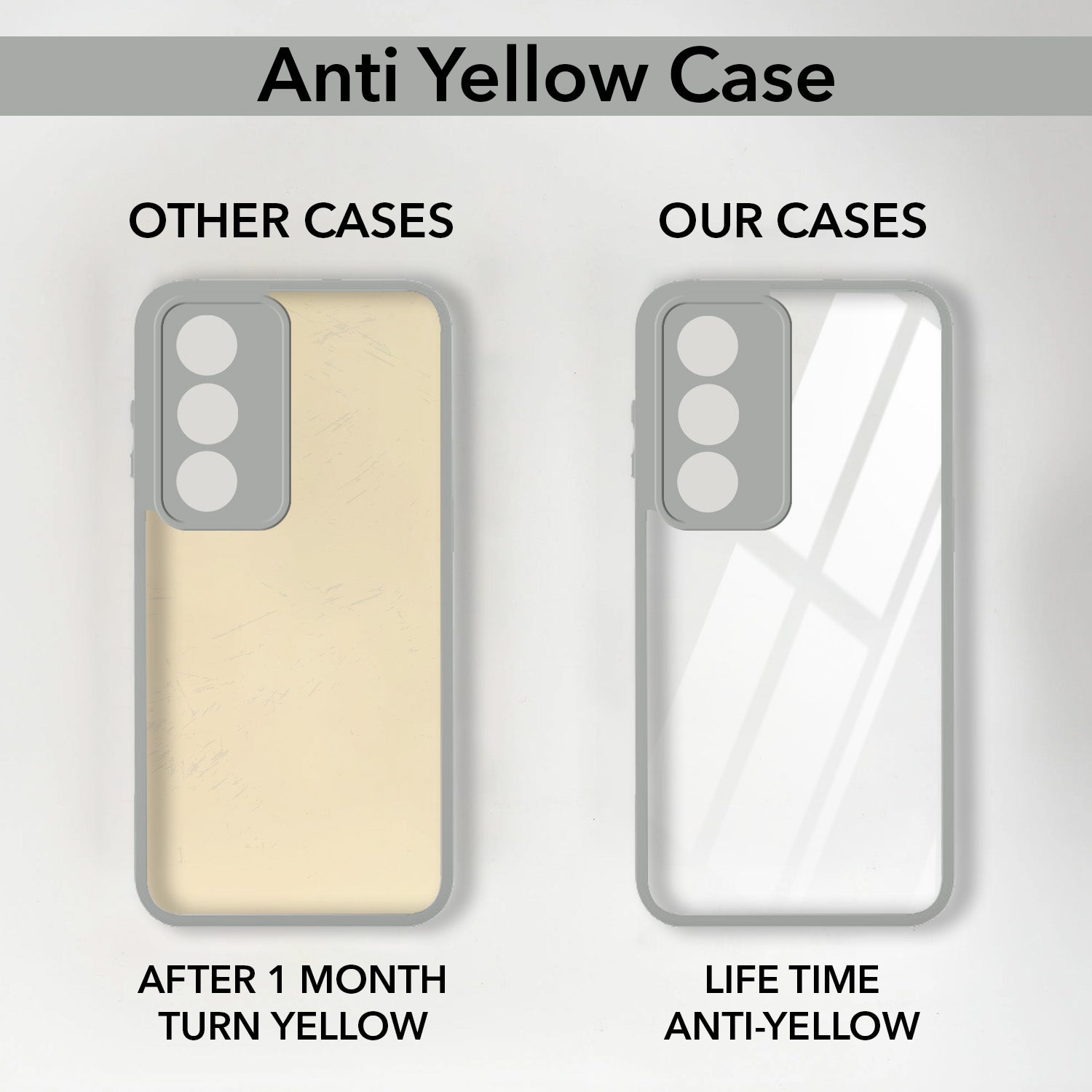 For Oppo A3 Pro 5G Back Cover Case Ultra-Hybrid  (Lifetime Anti Yellow | Anti Scratch | Crystal Clear Shockproof)