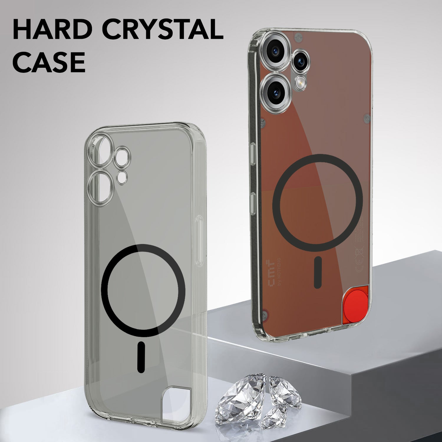 For Nothing CMF Phone 2 Pro Back Cover Case Lifetime Anti-Yellow MagSafe Compatible Clear (Sleek Hard Crystal | Shockproof and Camera Protection)