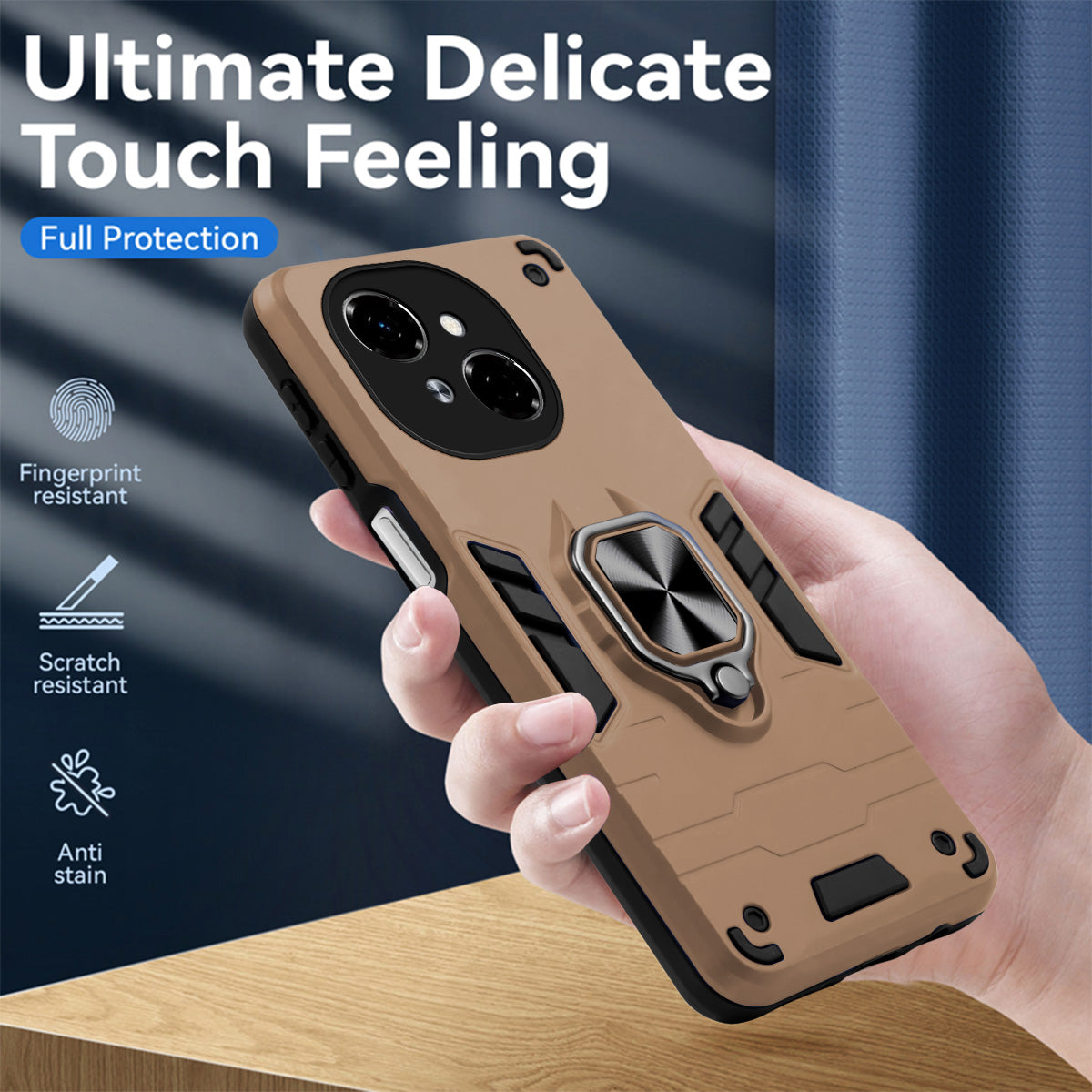For Tecno Pop 9 4G Back Cover Case (Shockproof Polycarbonate Dual Layer Hybrid Armor)