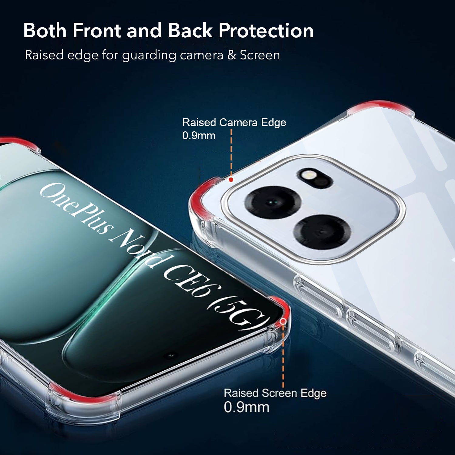 For Oneplus Nord CE 6 Back Cover Shockproof Crystal-Clear (Drop & Camera Protection | Hard Polycarbonate)
