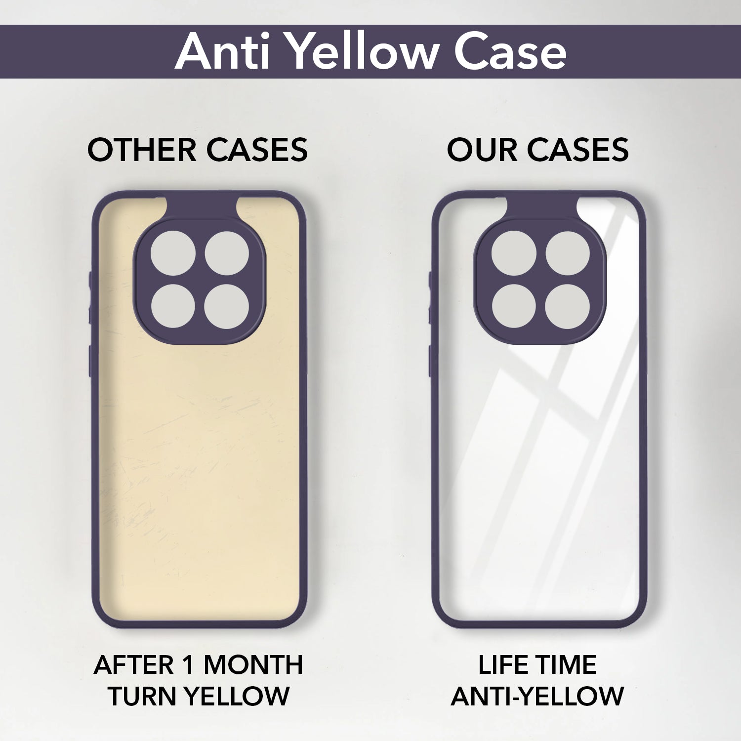 For Redmi note 15 | Redmi note 15 SE (5G) Back Cover Case Ultra-Hybrid (Lifetime Anti Yellow | Anti Scratch | Crystal Clear Shockproof)