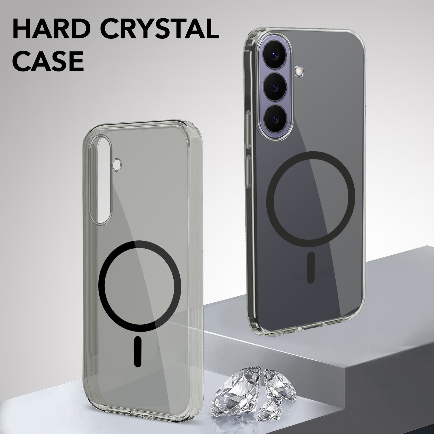 For Samsung Galaxy S26 5G Back Cover Case Lifetime Anti-Yellow MagSafe Compatible Clear  (Sleek Hard Crystal | Shockproof and Camera Protection)