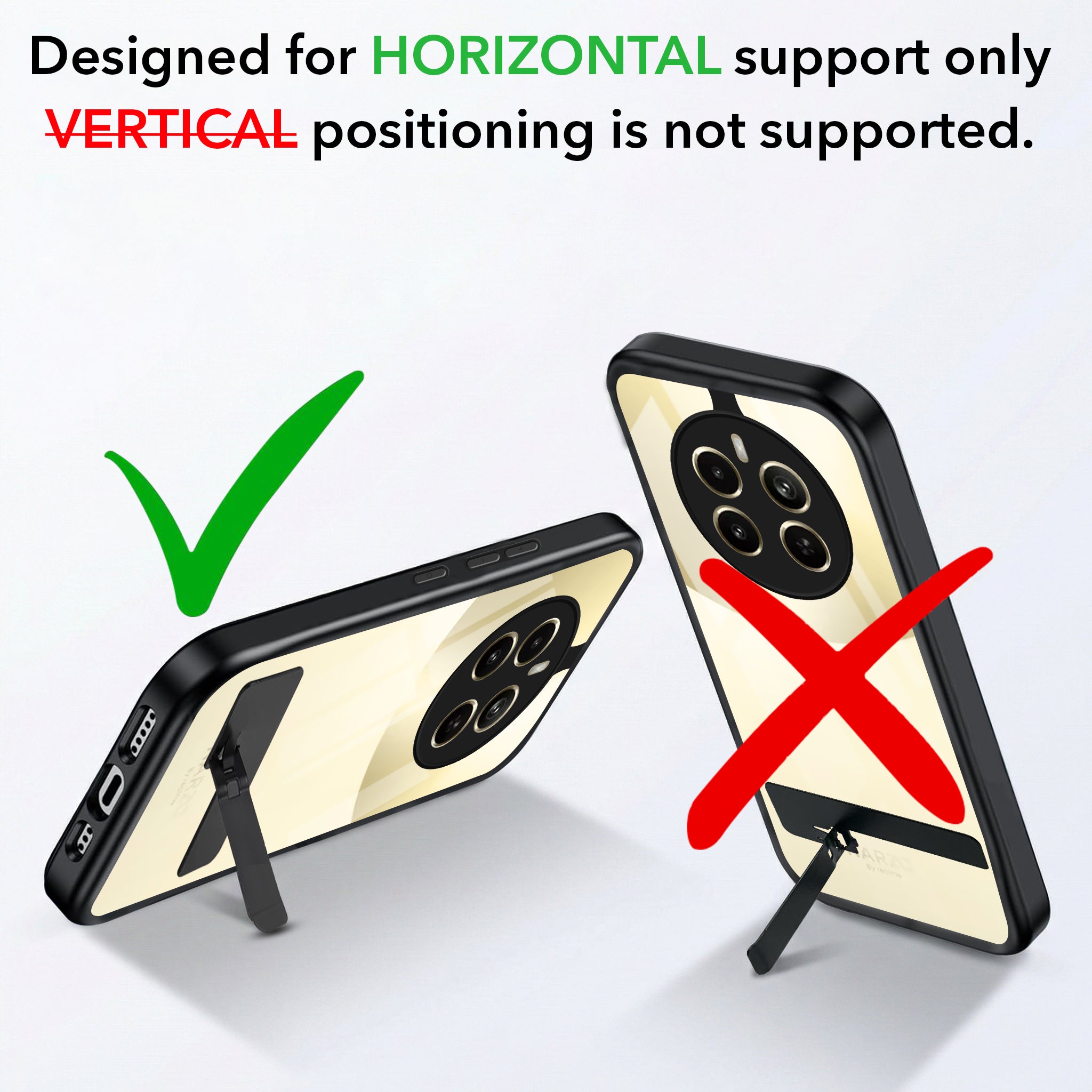 For Realme Narzo 70 Pro Back Cover Case (Built-in Stand | Lifetime Anti Yellow | Kickstand Shockproof | Camera Protection | MagSafe Compatible)
