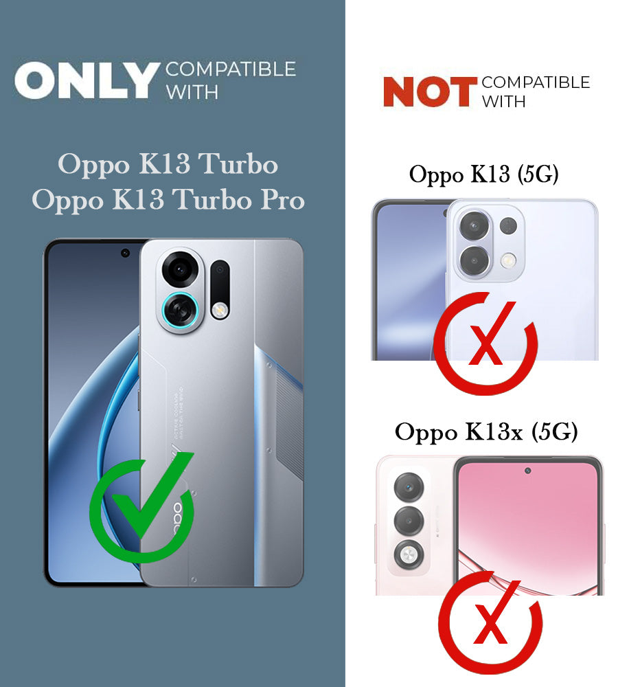 For Oppo K13 Turbo | Oppo K13 Turbo Pro Back Cover Case (Lifetime Anti Yellow | Anti Scratch | Crystal Clear Shockproof)