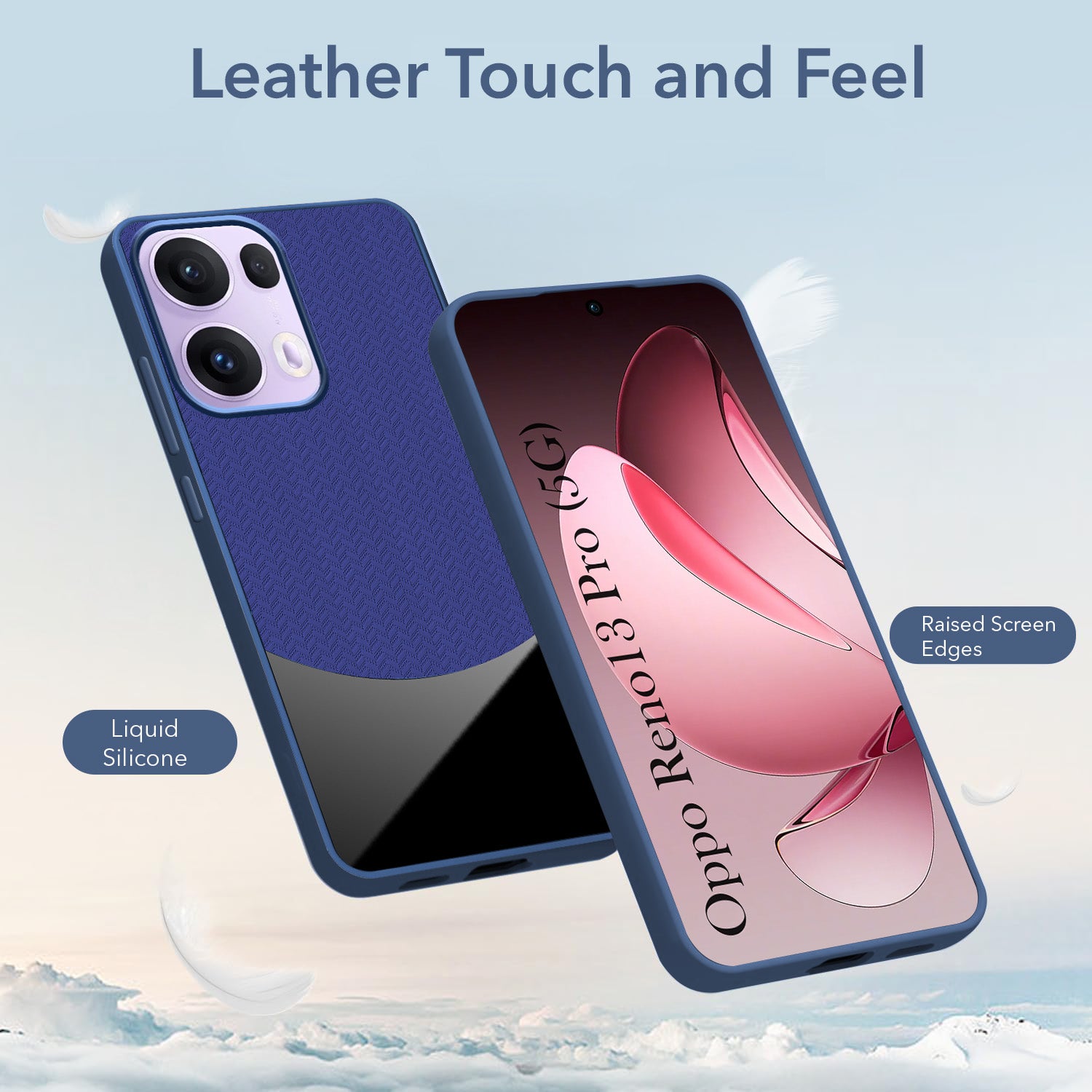 For Oppo Reno13 Pro Silicone Finish Back Cover Case (Premium Minimalist Professional Feel | Camera Protection Bump)