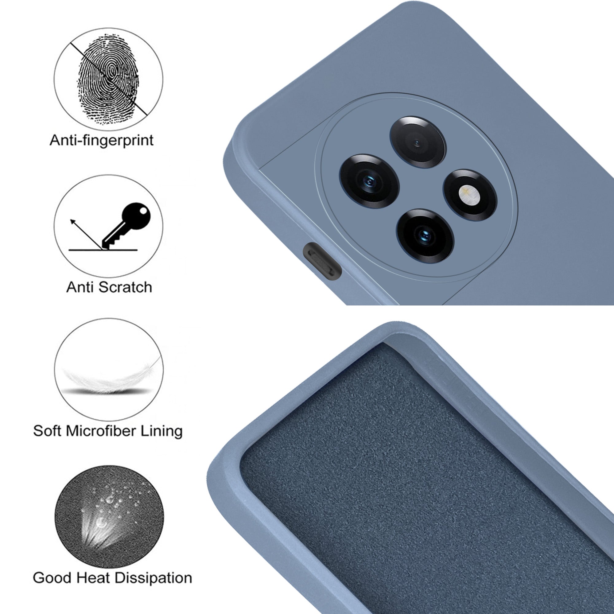 For OnePlus 11R Back Cover Case (Inside Fiber Cloth | Smooth Matte Finish | Elegant Professional Look)