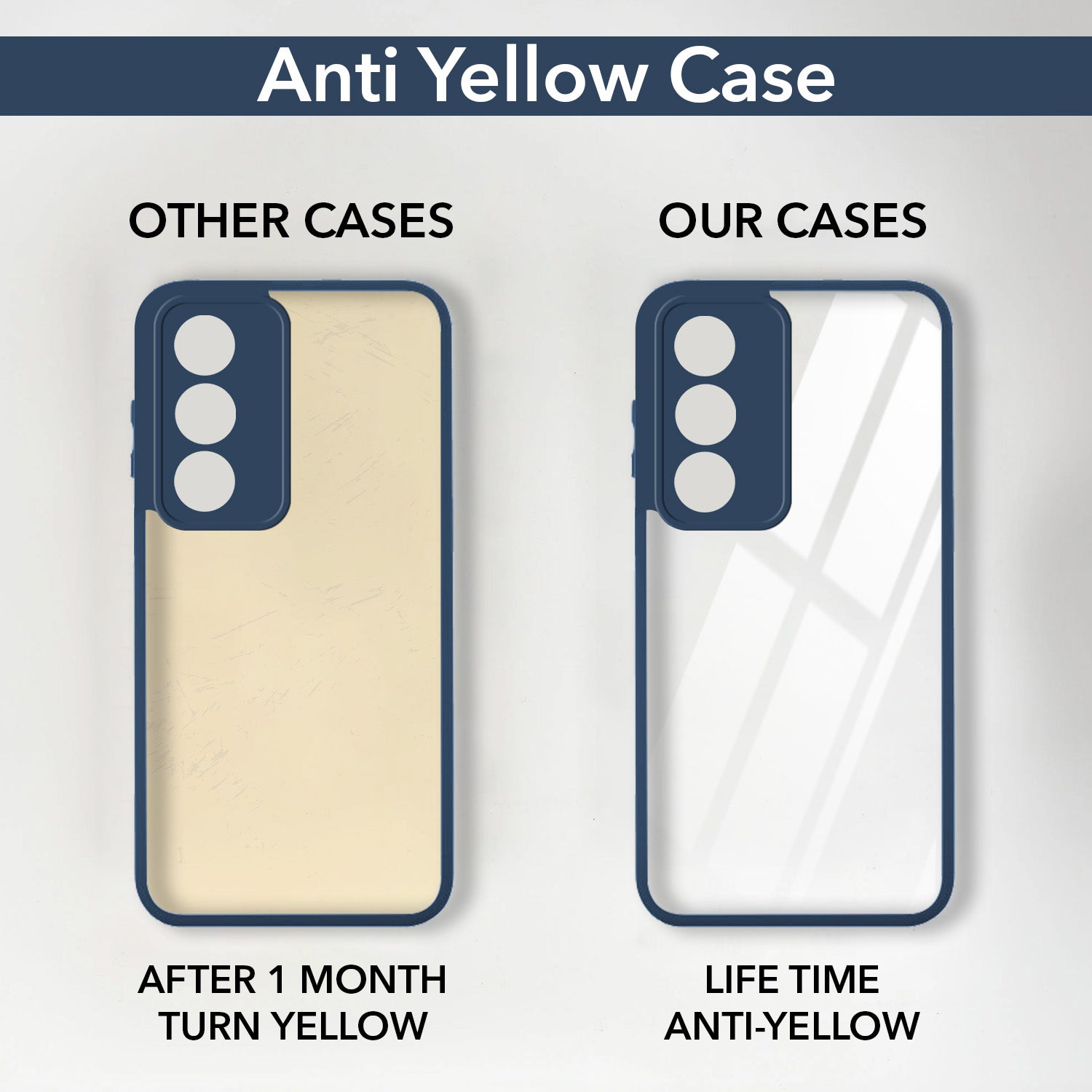 For Oppo A3 Pro 5G Back Cover Case Ultra-Hybrid  (Lifetime Anti Yellow | Anti Scratch | Crystal Clear Shockproof)