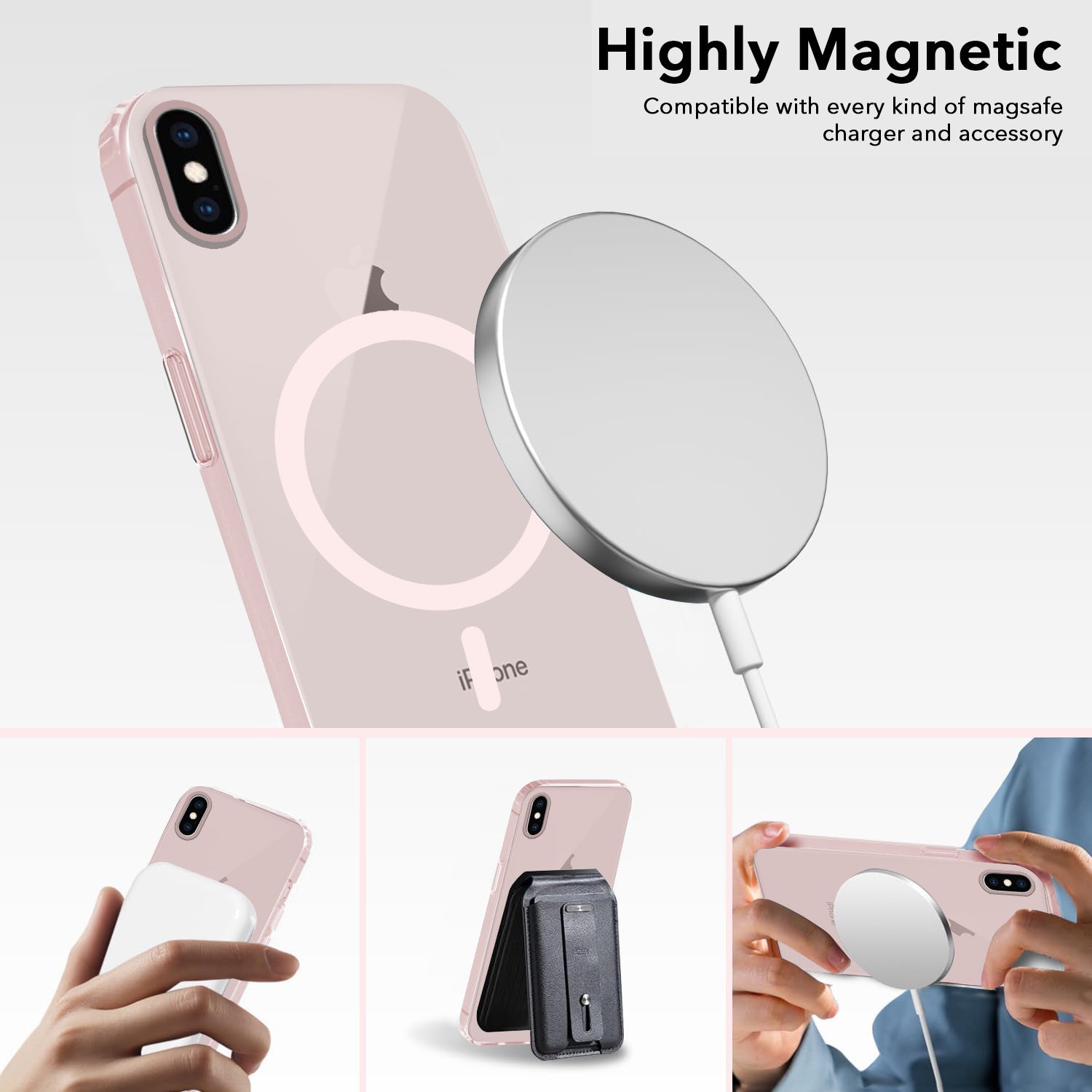 For Apple iPhone Xs Max Back Cover Case (Frosted Matte Feel | MagSafe Compatible Wireless Charging | Polycarbonate Material)