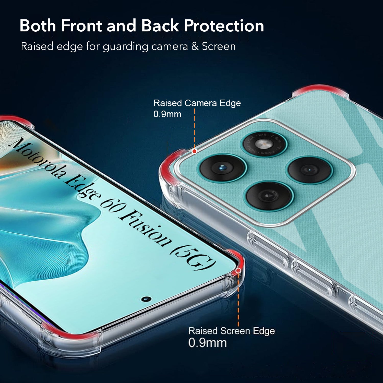 For Motorola Moto Edge 60 Fusion Back Cover (Drop & Camera Protection | Hard Polycarbonate)