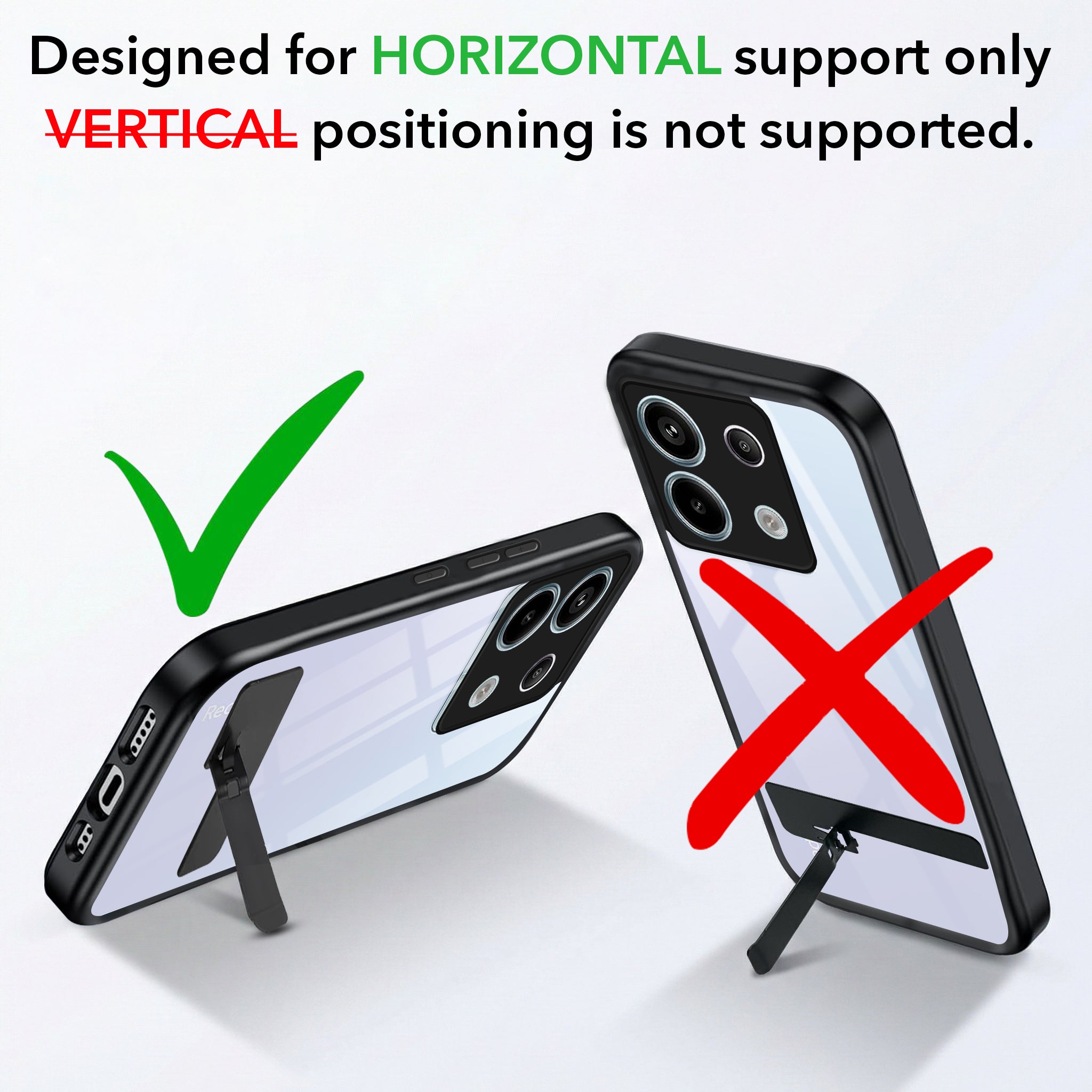For Redmi Note 13 Pro Back Cover Case (Built-in Stand | Lifetime Anti Yellow | Kickstand Shockproof | Camera Protection | MagSafe Compatible)