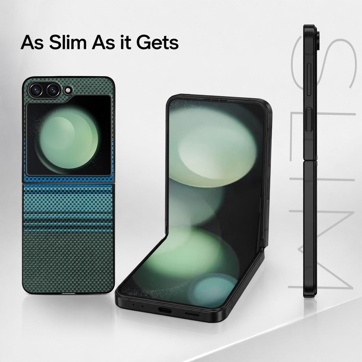 For Samsung Galaxy Z Flip 5 Back Flip Case Cover (Craft Printed Design | Hybrid Texture | Inside Microfiber Cloth)