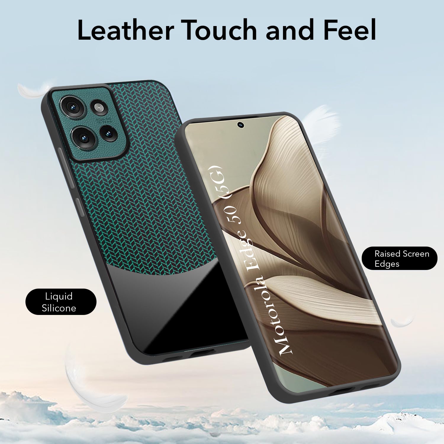 For Motorola Moto Edge 50 5G Silicone Finish Back Cover Case  (Premium Minimalist Professional Feel | Camera Protection Bump)