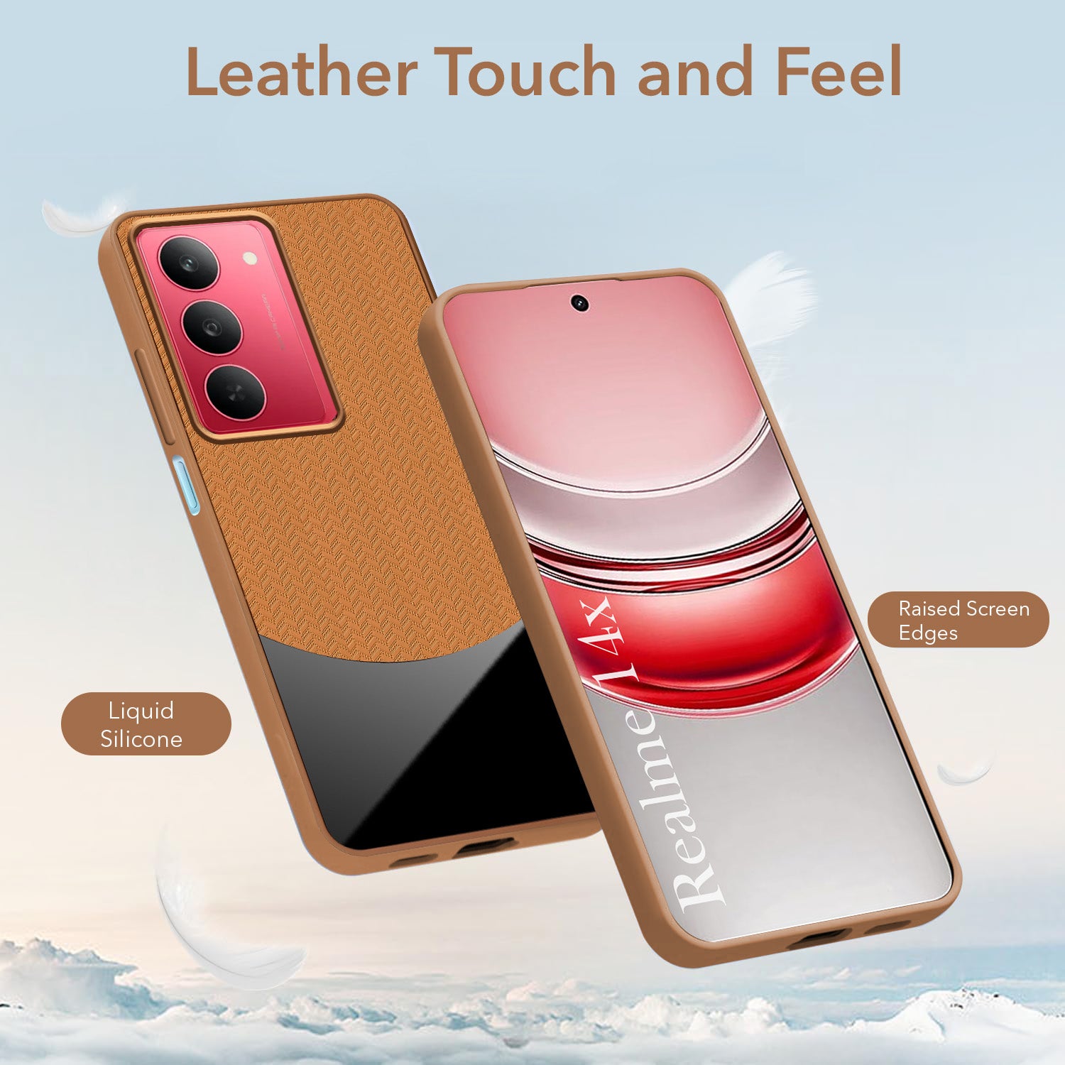 For Realme 14X Silicone Finish Back Cover Case (Premium Minimalist Professional Feel | Camera Protection Bump)