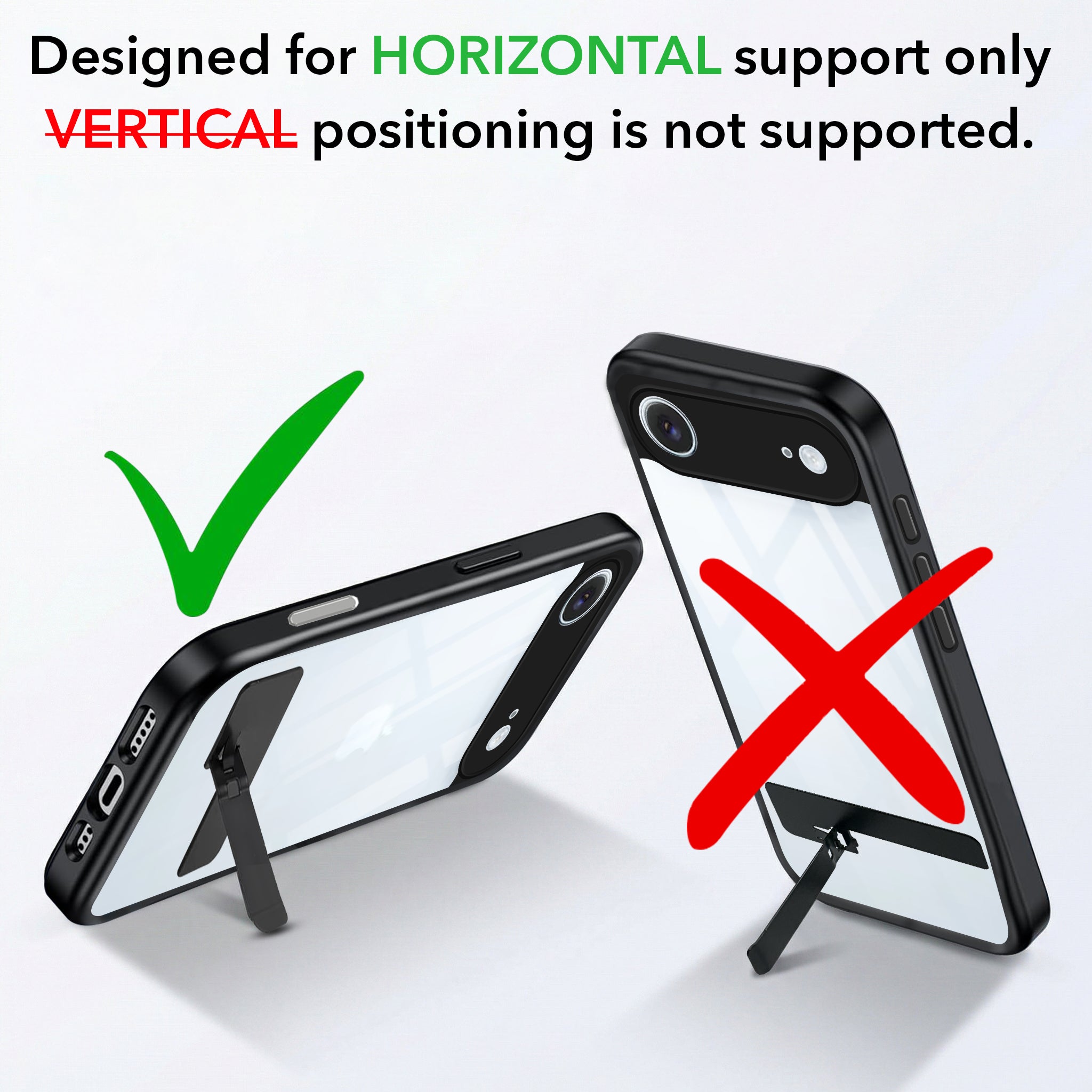 For Apple iPhone 17 Air Back Cover Case (Built-in Stand | Lifetime Anti Yellow | Kickstand Shockproof | Camera Protection | MagSafe Compatible)