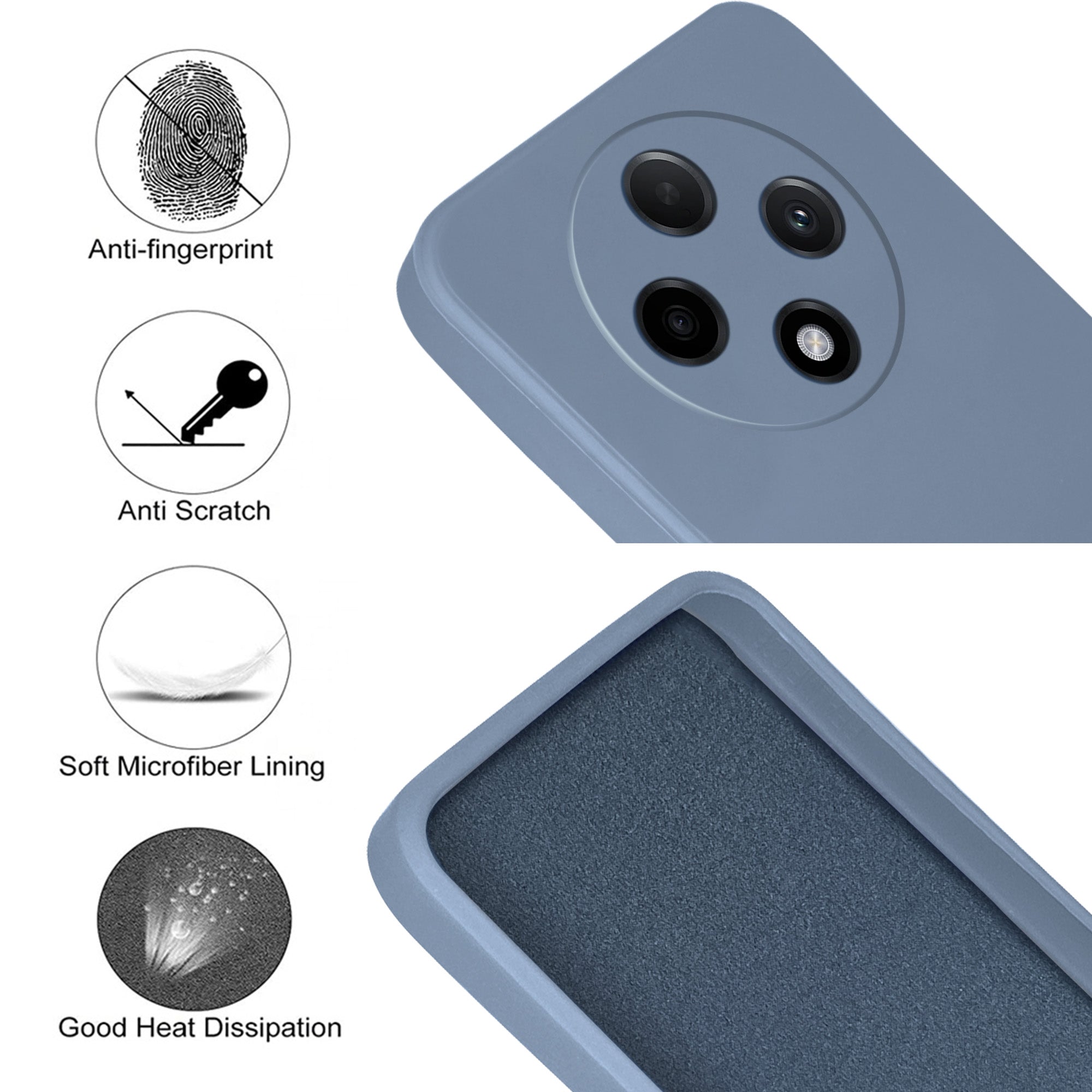 For Oppo F27 Pro | Oppo F27 Pro Plus Back Cover Case (Matte Finish Silicone with Inside Fiber cloth)